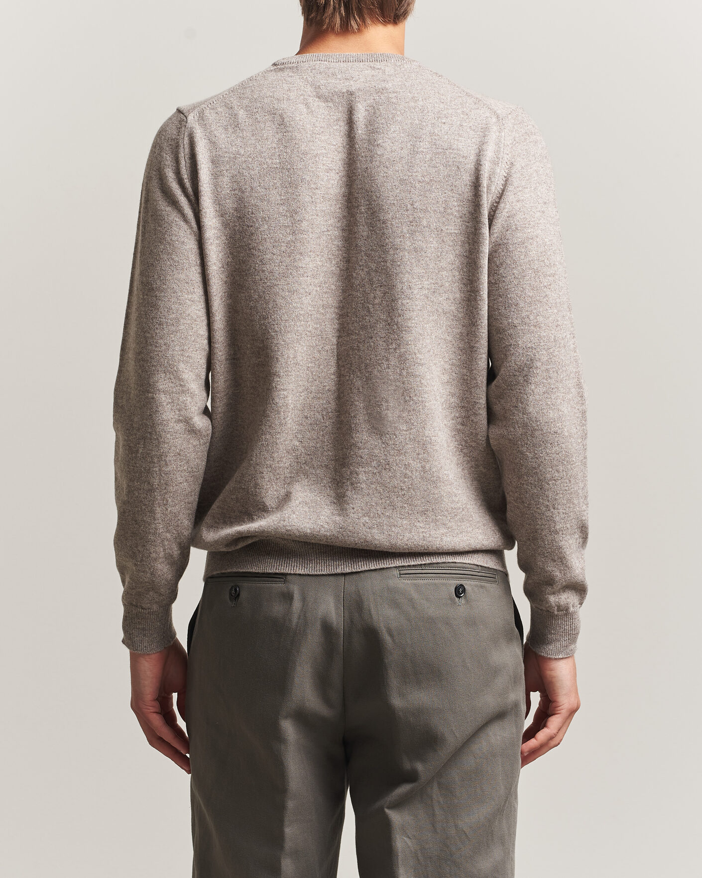 Homme | Pulls Et Tricots | Fedeli | Pure Cashmere Crew Neck Beige Melange
