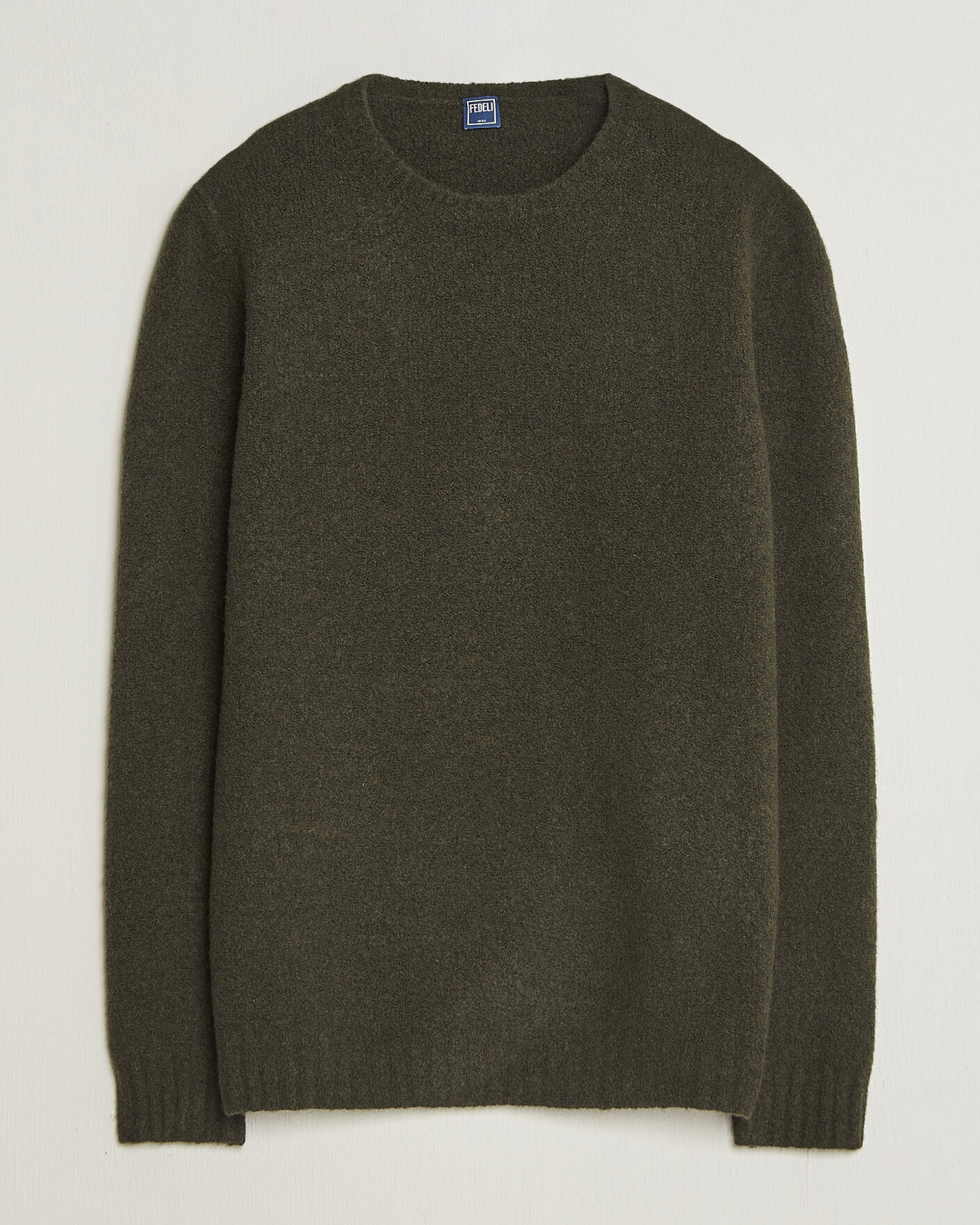 Homme | Pulls Et Tricots | Fedeli | Cashmere Blend Boucle Sweater Forest Green