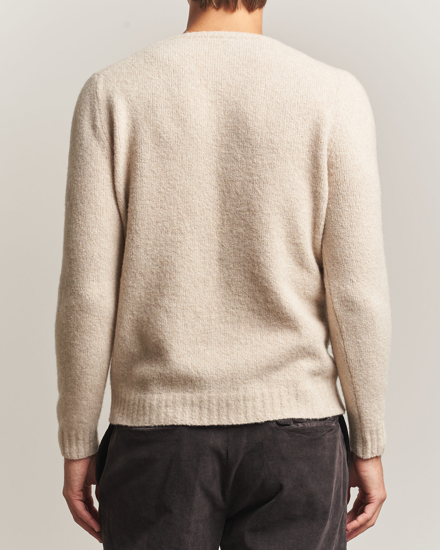 Homme | Pulls Et Tricots | Fedeli | Cashmere Blend Boucle Sweater Light Grey