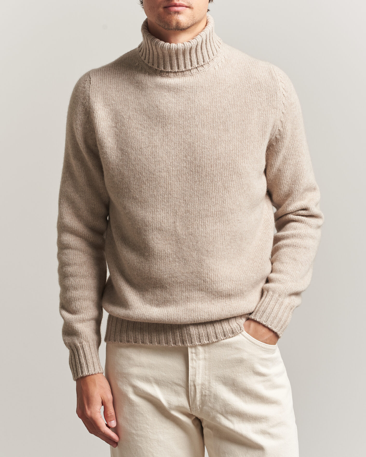 Homme | Pulls Et Tricots | Fedeli | Wool/Cashmere Rollneck Beige