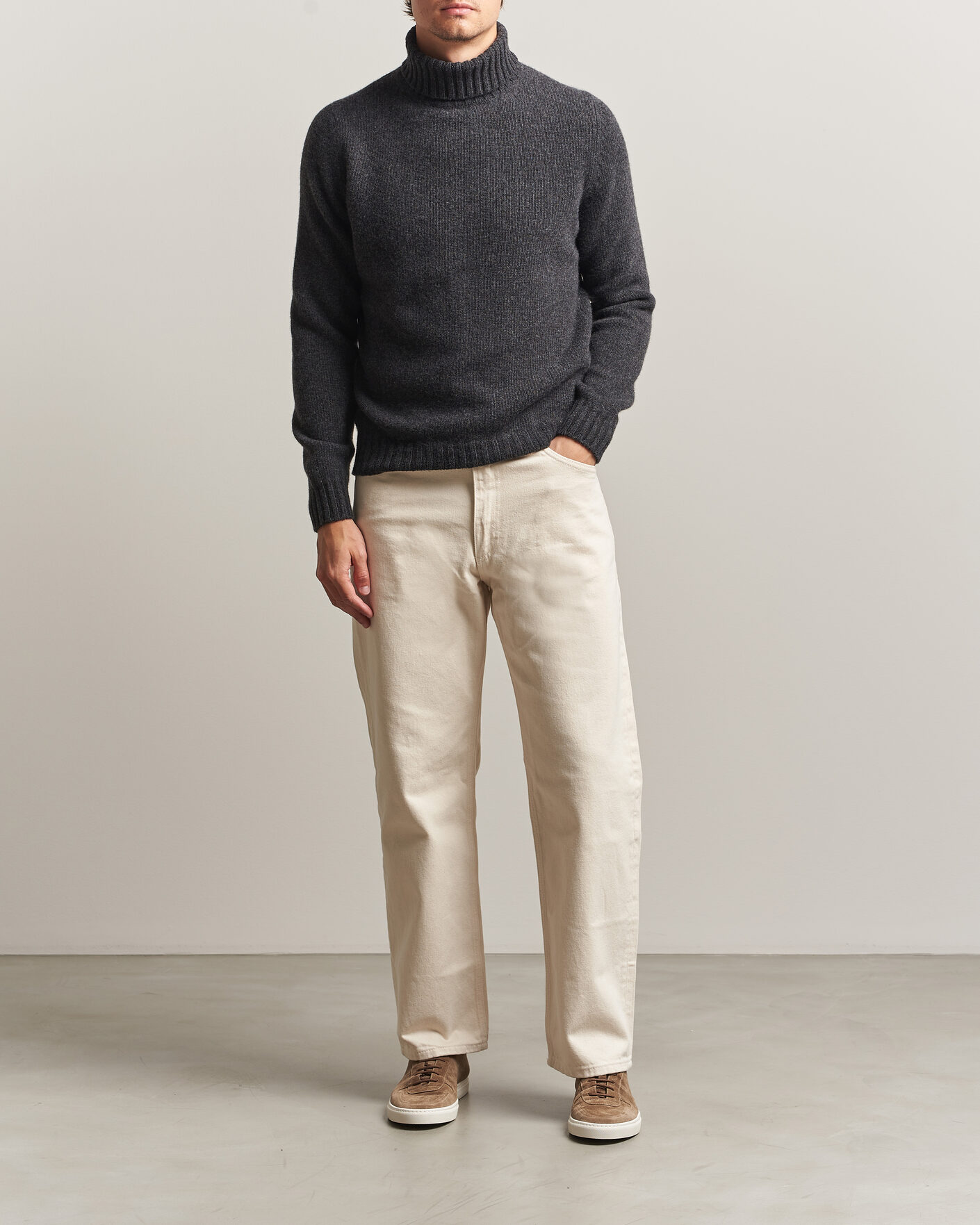 Homme | Pulls Et Tricots | Fedeli | Wool/Cashmere Rollneck Anthracite
