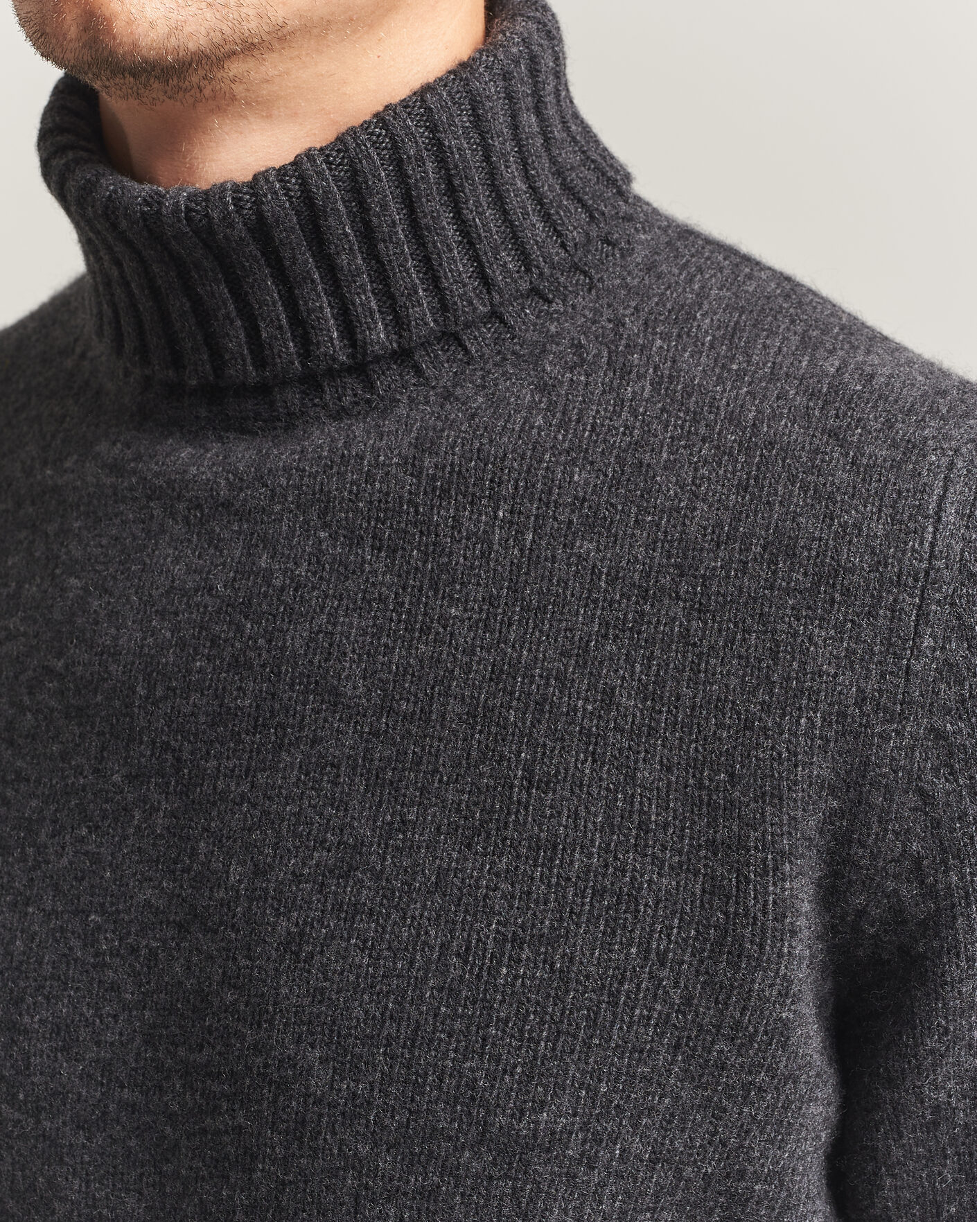 Homme | Pulls Et Tricots | Fedeli | Wool/Cashmere Rollneck Anthracite