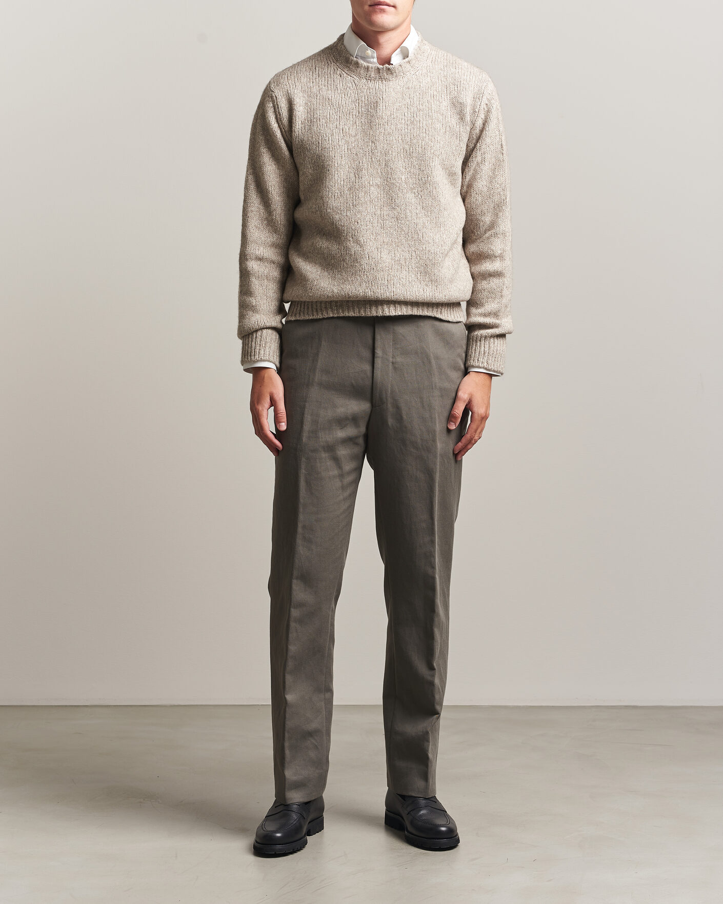 Homme | Pulls Et Tricots | Fedeli | Yak Blend Sweater Beige Melange