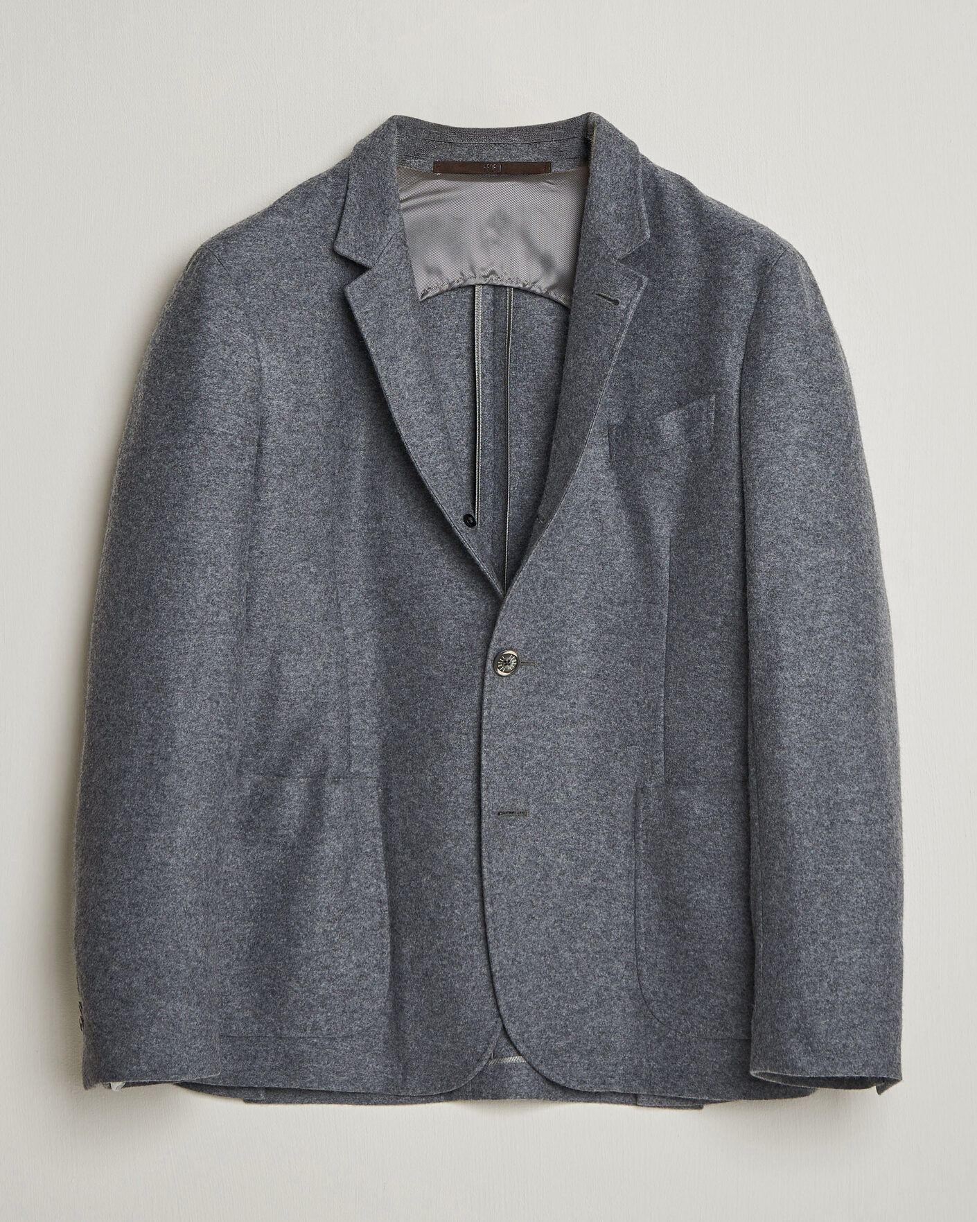 Homme | Blazers | Fedeli | Cashmere Flannel Jacket Grey Melange