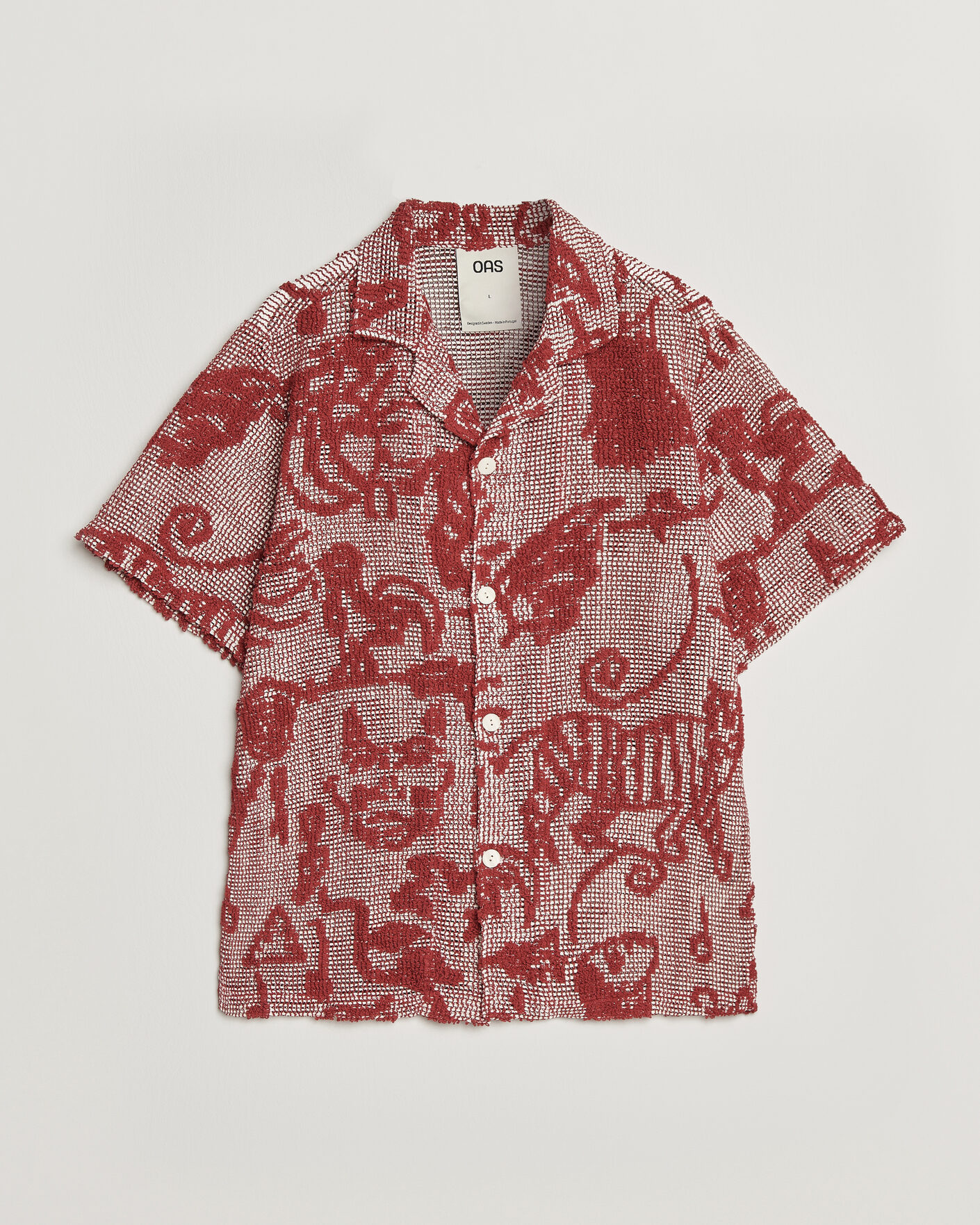Homme | Chemises | OAS | Arcano Cuba Short Sleeve Shirt Red