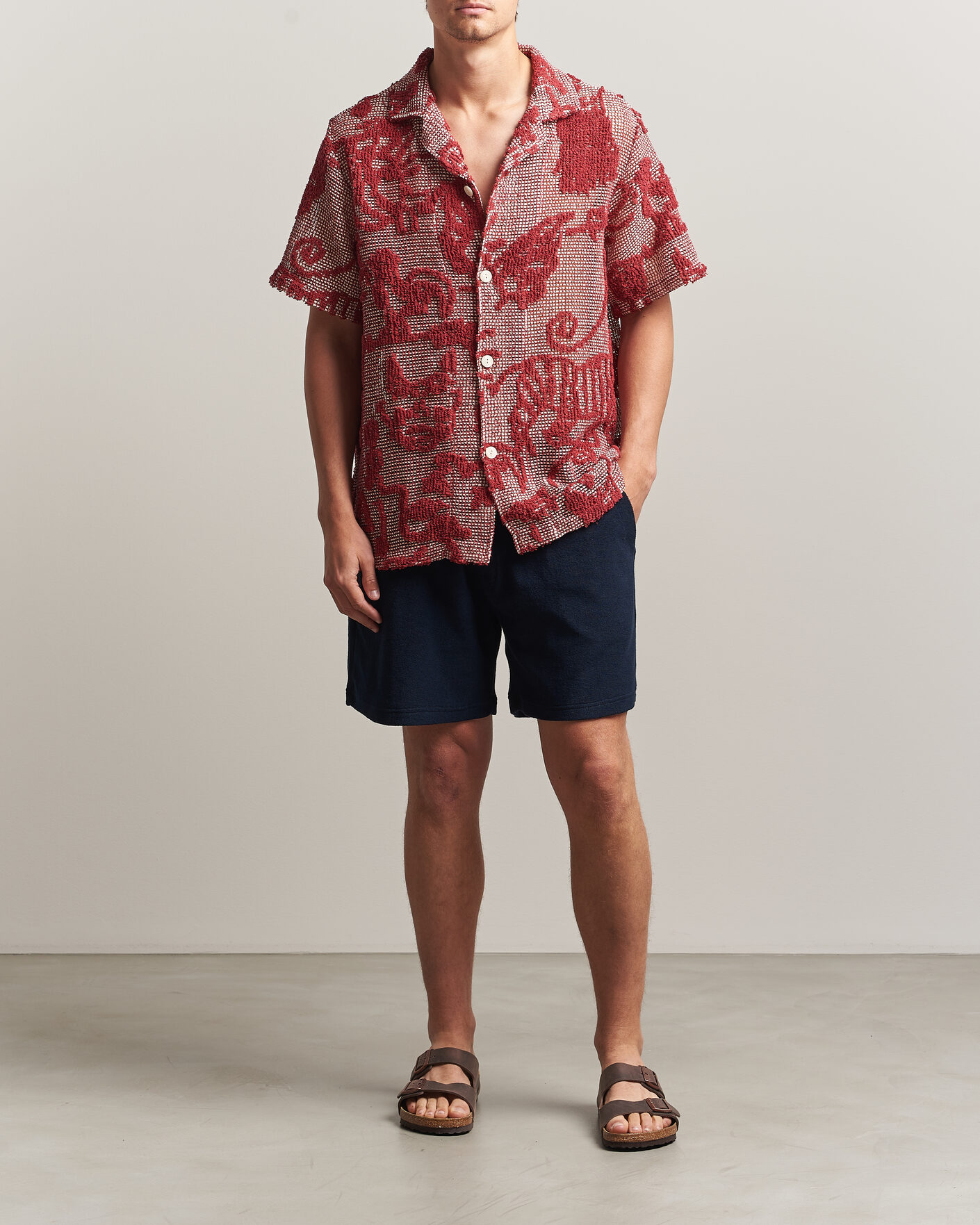 Homme | Chemises | OAS | Arcano Cuba Short Sleeve Shirt Red
