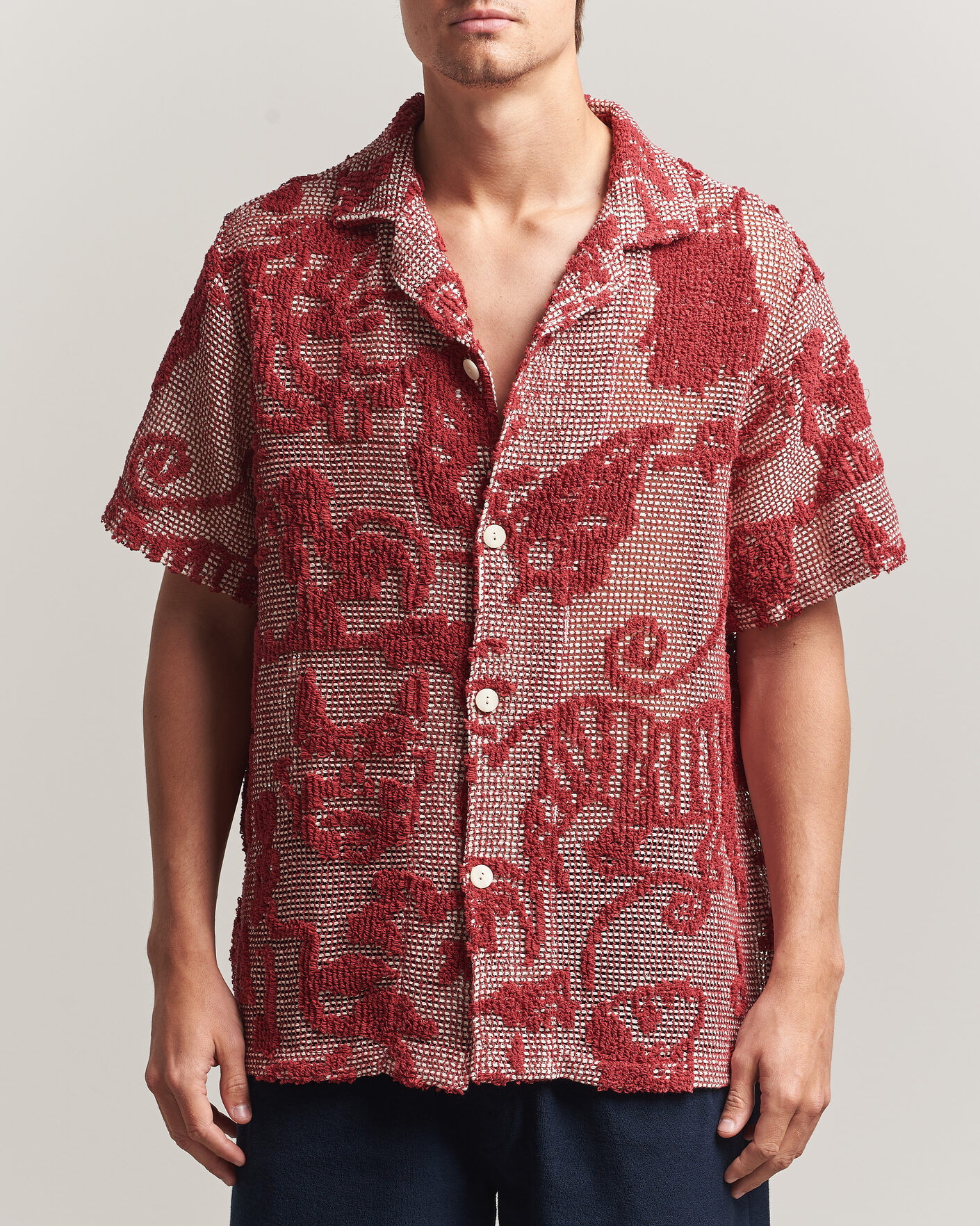 Homme | Chemises | OAS | Arcano Cuba Short Sleeve Shirt Red