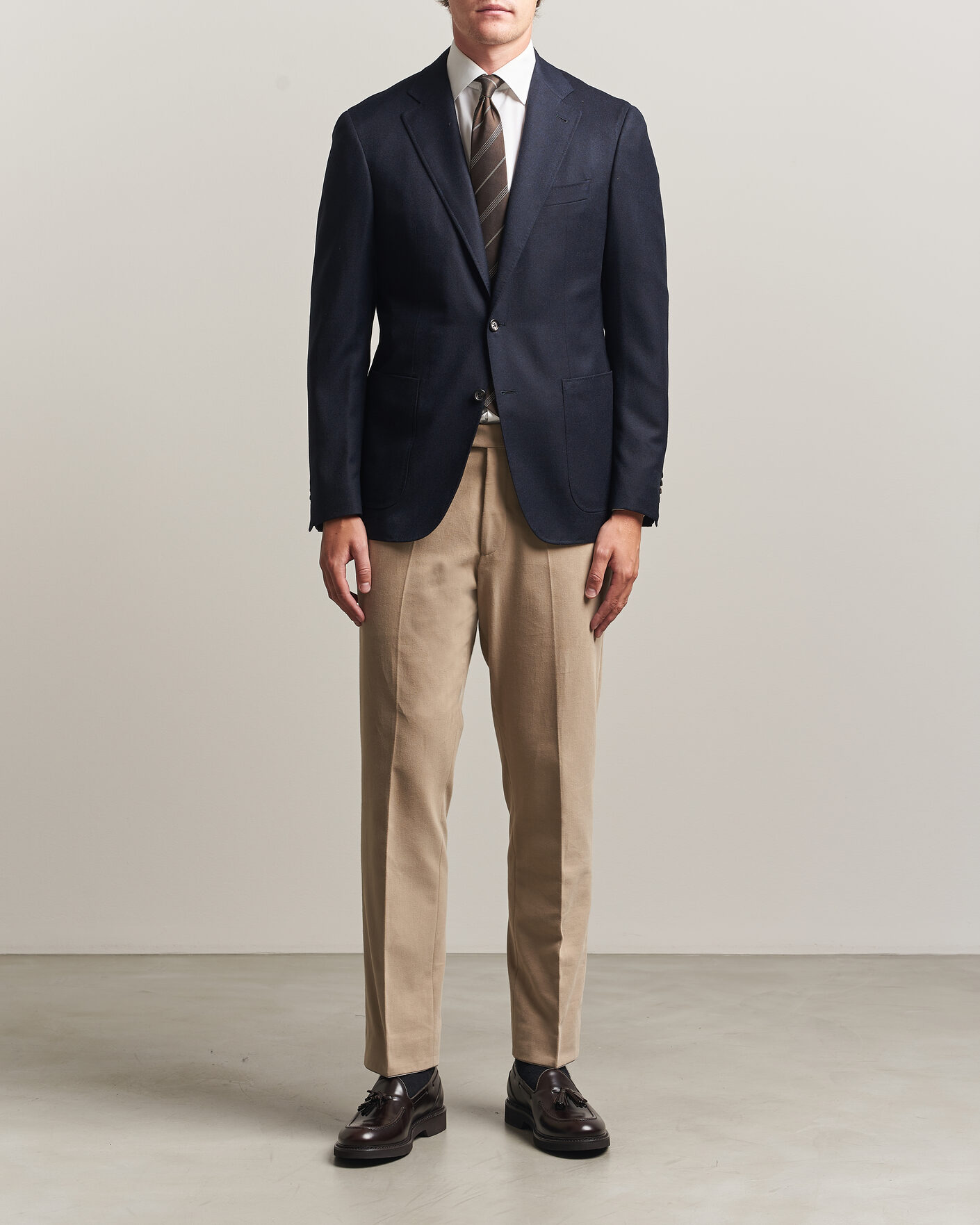 Homme | Blazers | Canali | Kei Impeccabile Flannel Blazer Navy