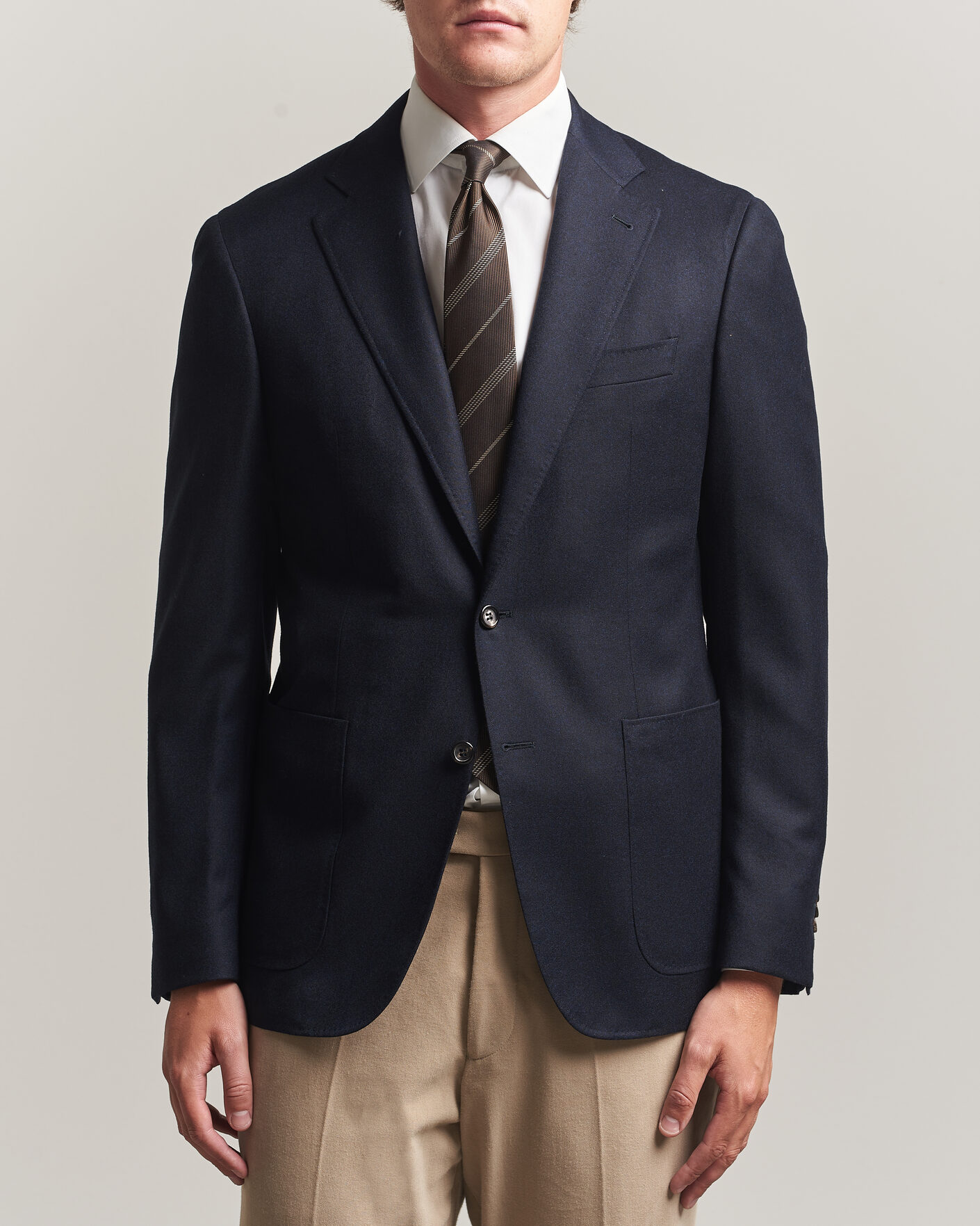 Homme | Blazers | Canali | Kei Impeccabile Flannel Blazer Navy