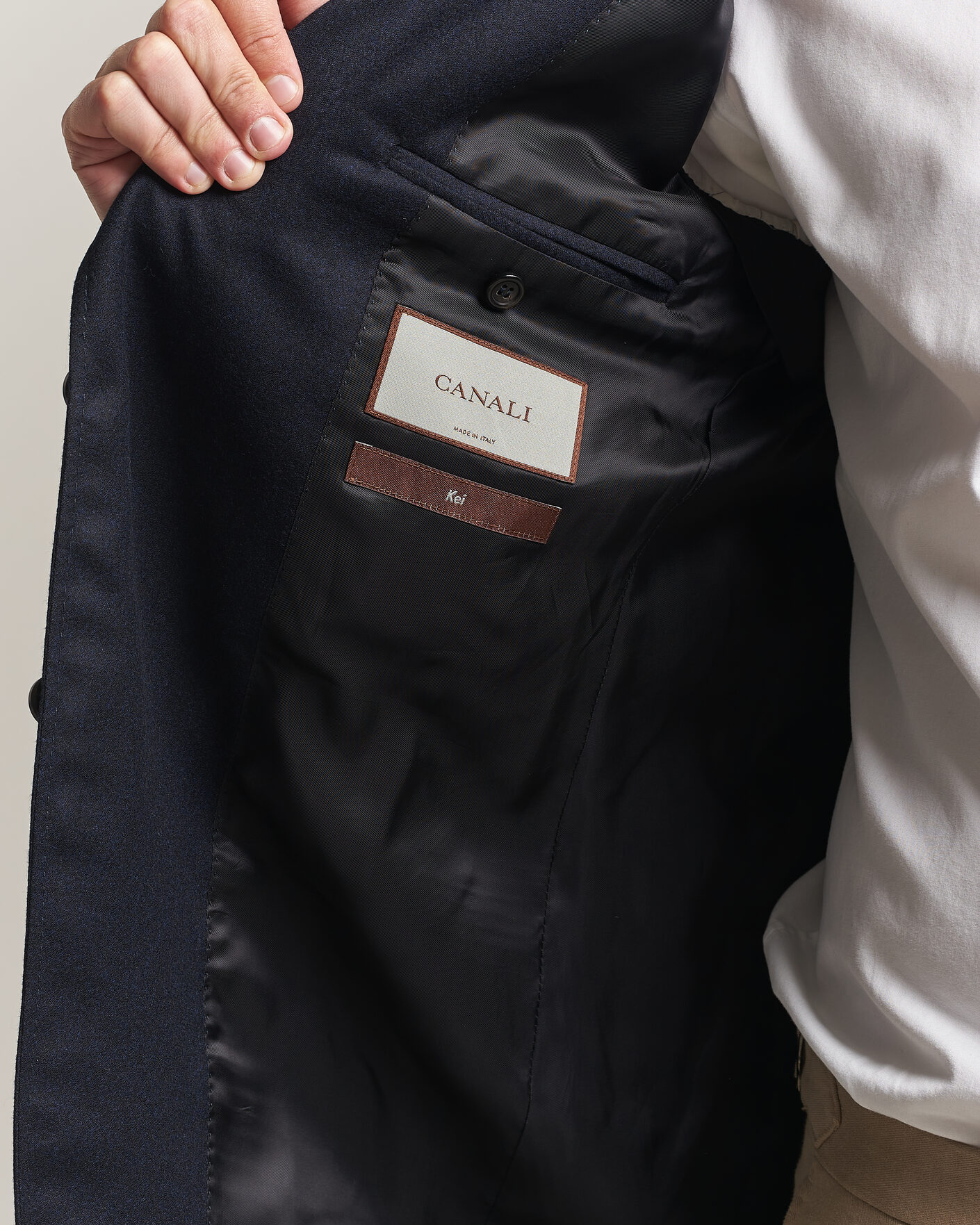 Homme | Blazers | Canali | Kei Impeccabile Flannel Blazer Navy