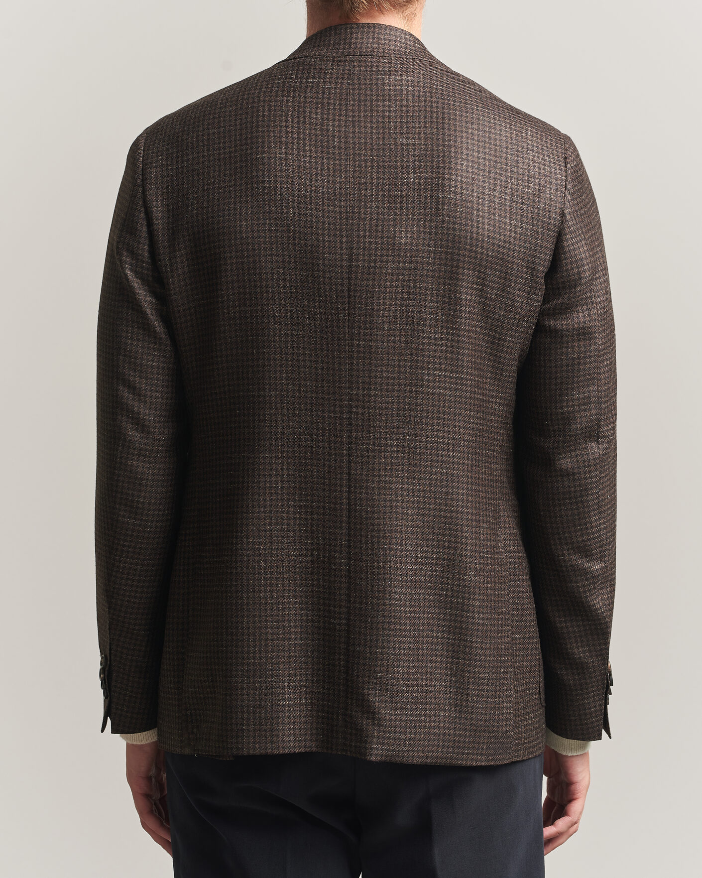 Homme | Blazers | Canali | Kei Houndstooth Flannel Blazer Dark Brown