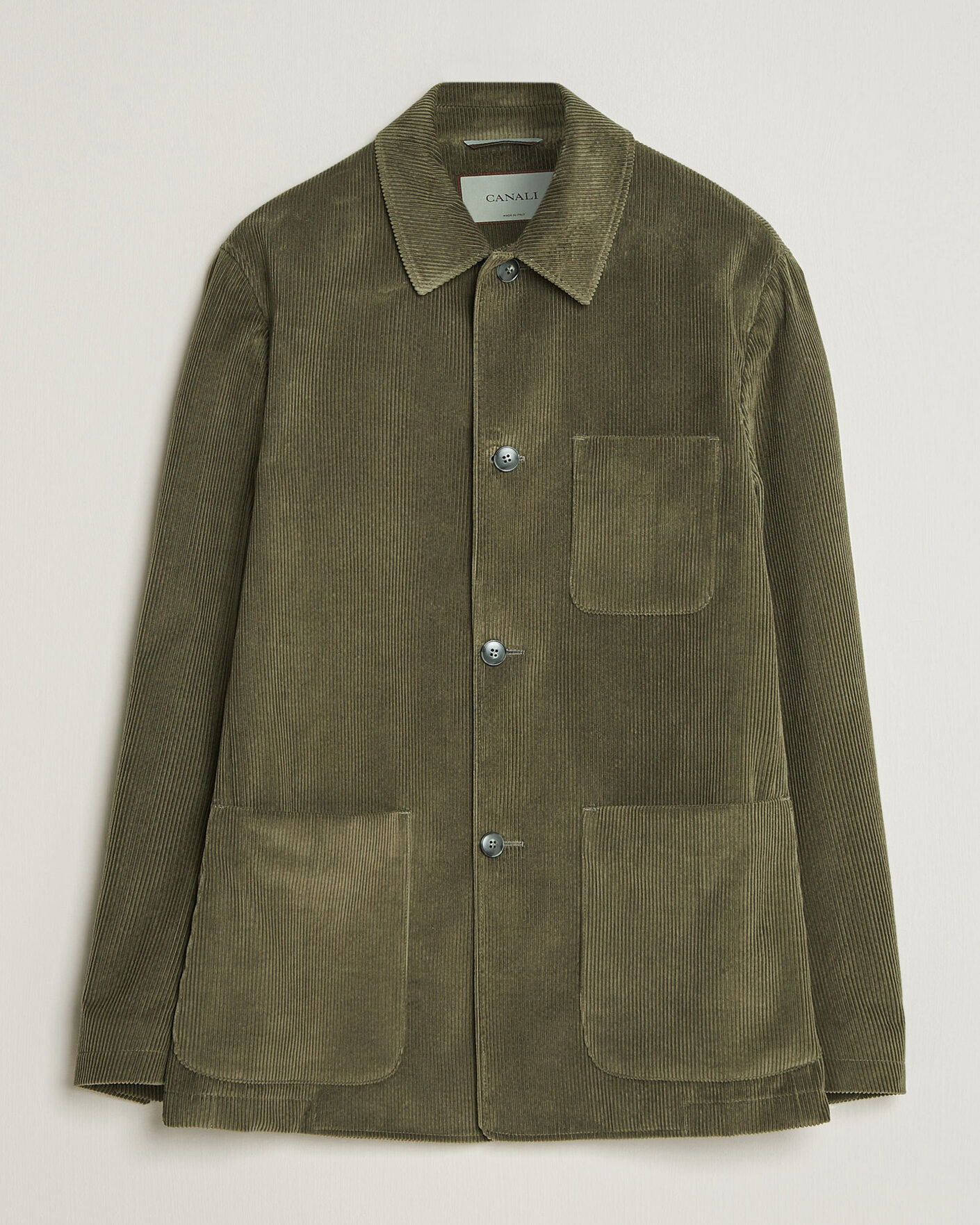 Homme | Manteaux Et Vestes | Canali | Corduroy Chore Jacket Olive
