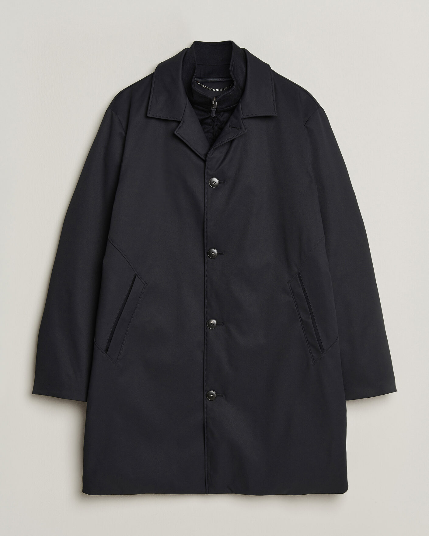 Homme | Manteaux Et Vestes | Canali | Zip Liner Down Coat Navy