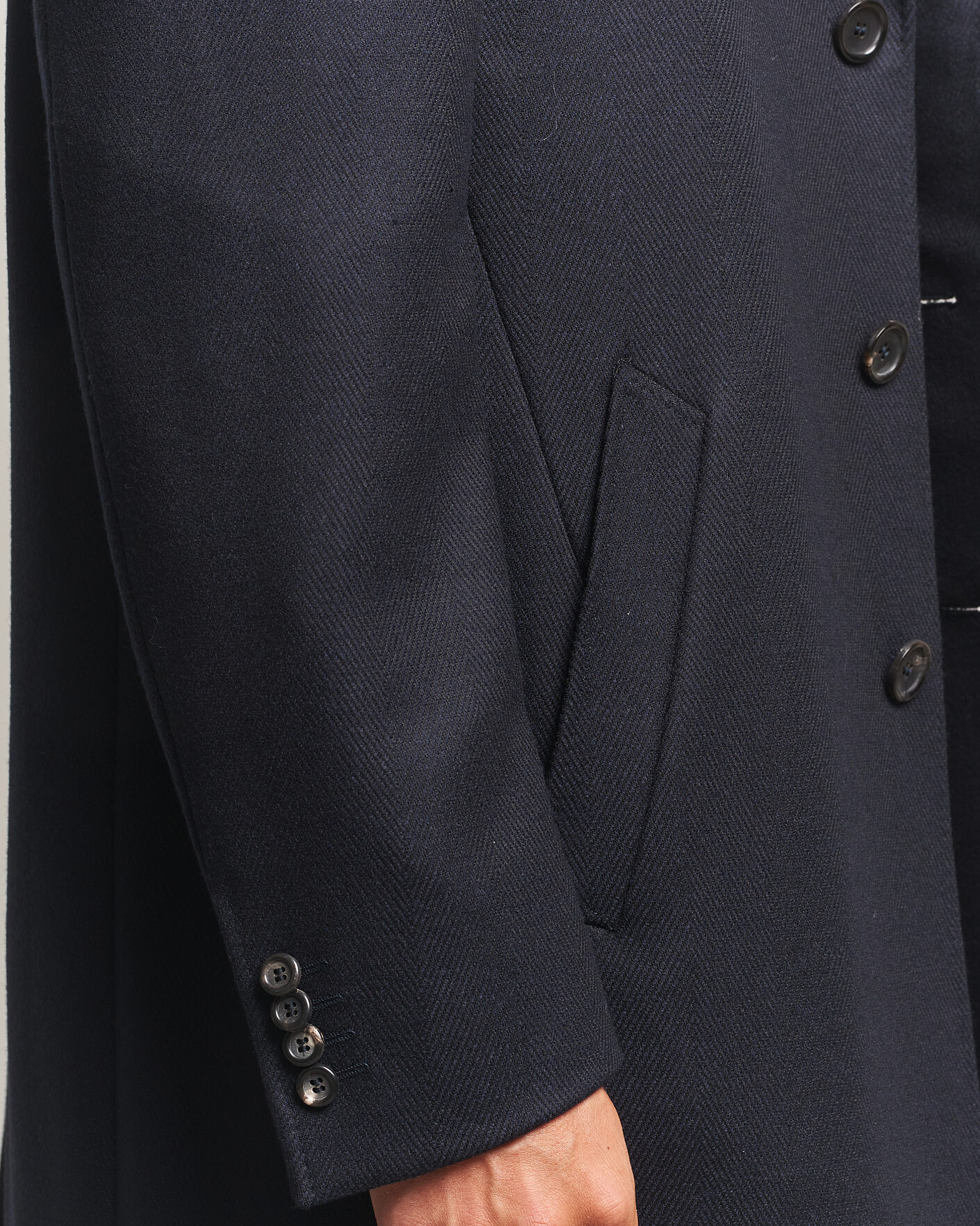 Homme | Manteaux Et Vestes | Canali | Kei Wool Travel Coat Navy