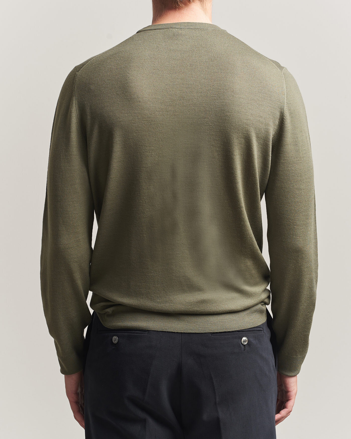 Homme | Pulls Et Tricots | Canali | Merino Wool Crew Neck Olive