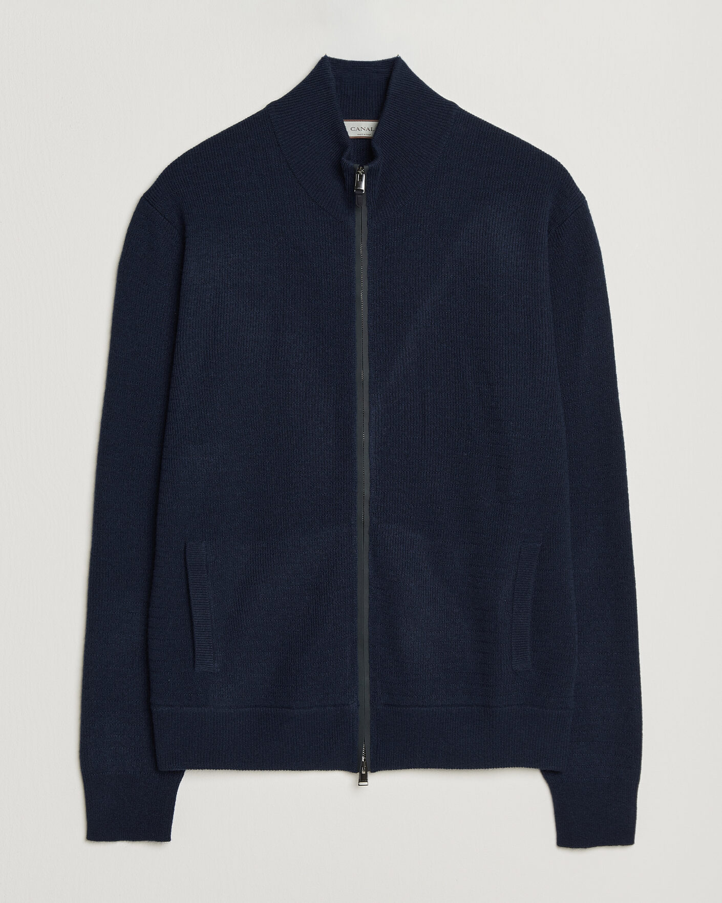 Homme | Pulls Et Tricots | Canali | Wool/Cashmere Full Zip Cardigan Navy