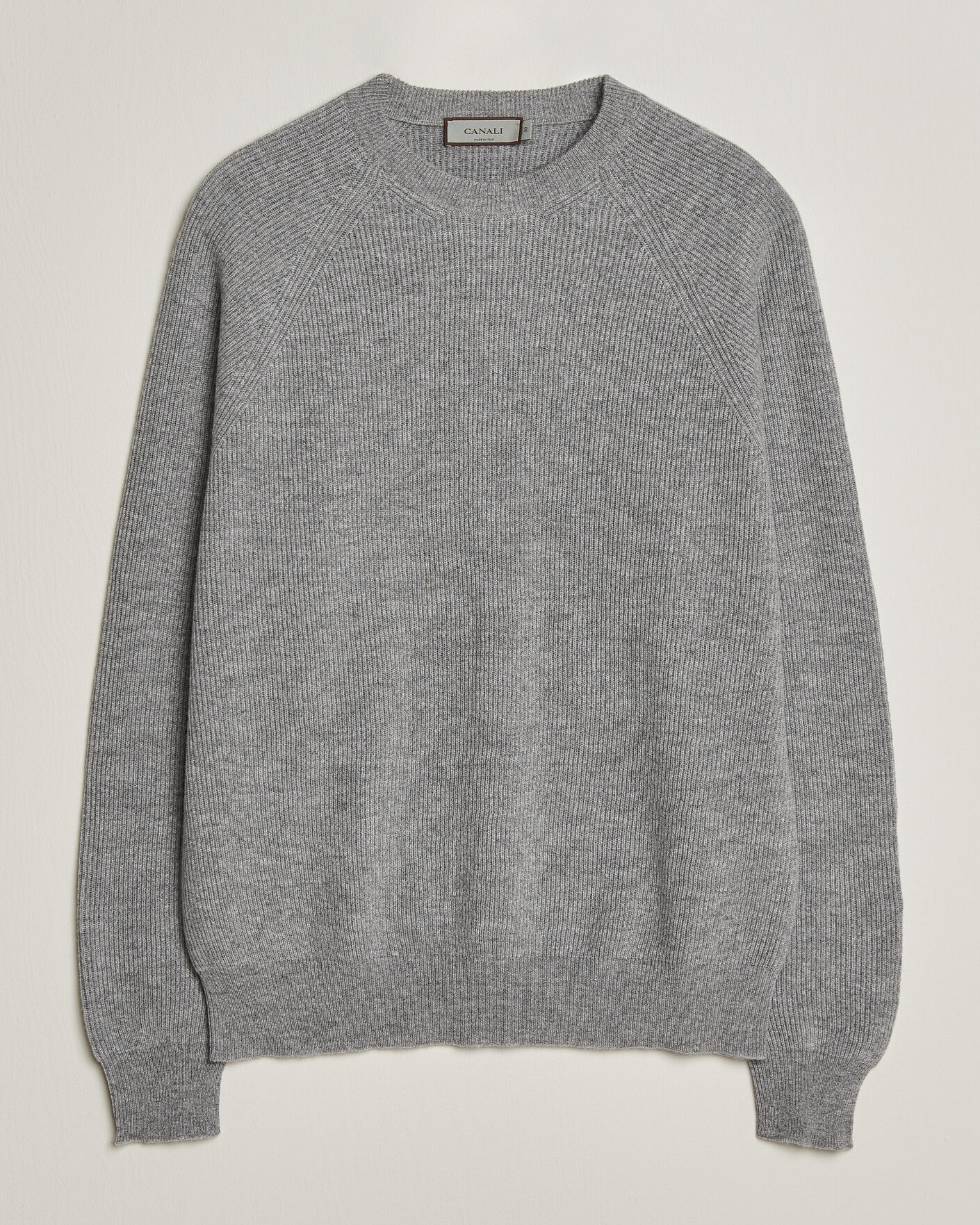 Homme | Pulls Et Tricots | Canali | Rib Cashmere Sweater Light Grey