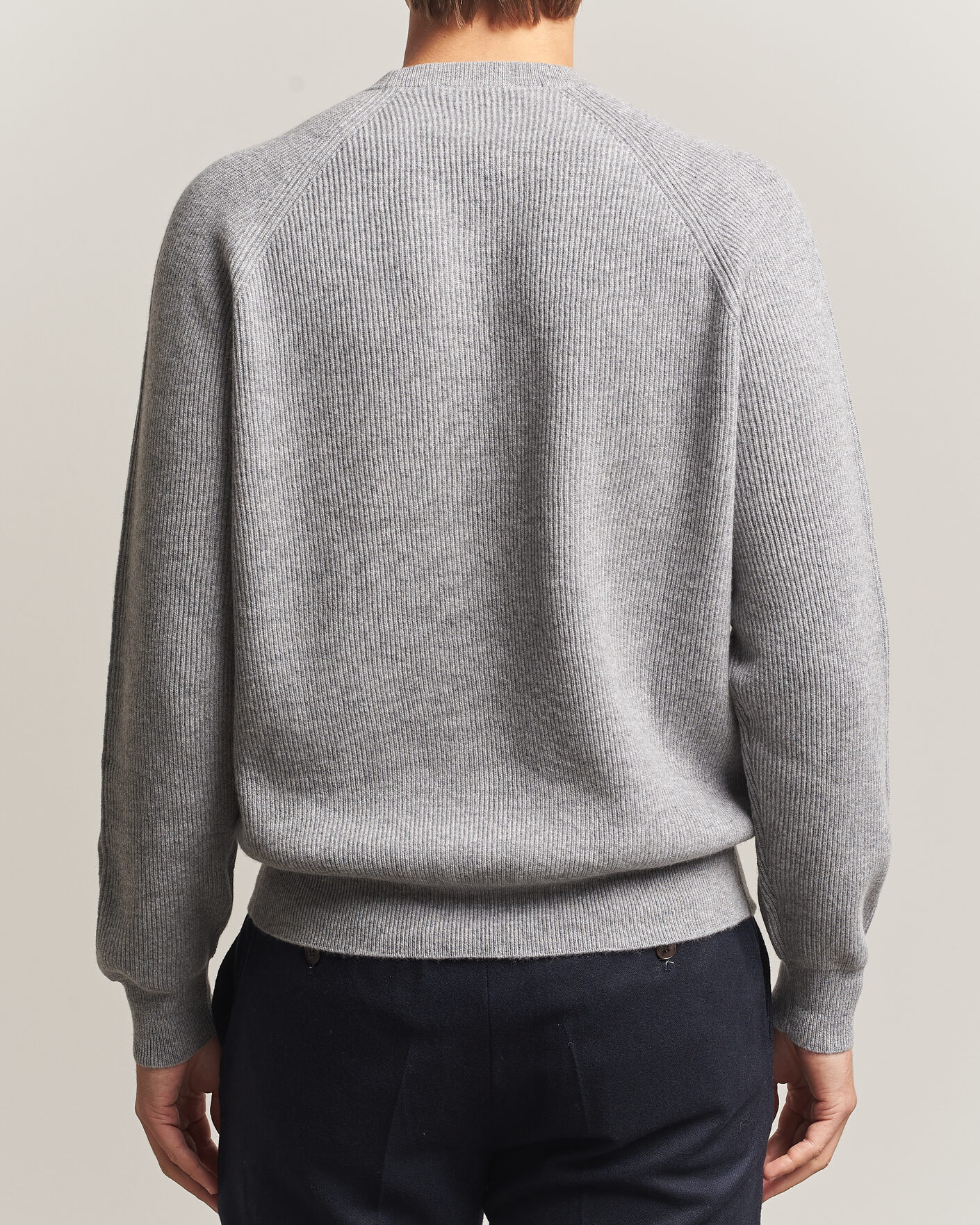 Homme | Pulls Et Tricots | Canali | Rib Cashmere Sweater Light Grey