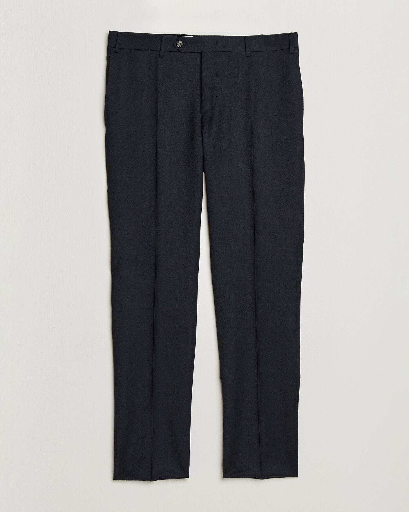 Homme | Pantalons | Canali | Slim Fit Flannel Trousers Navy