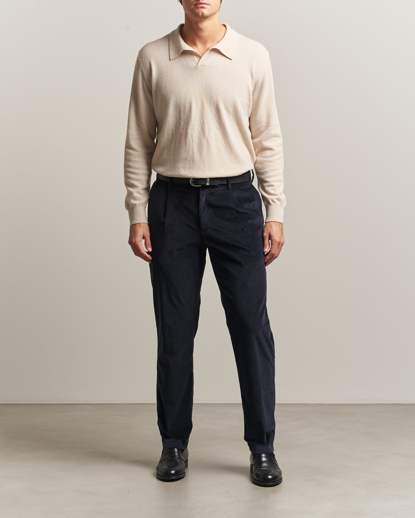Homme | Pantalons | Canali | Comfort Corduroy Pants Navy