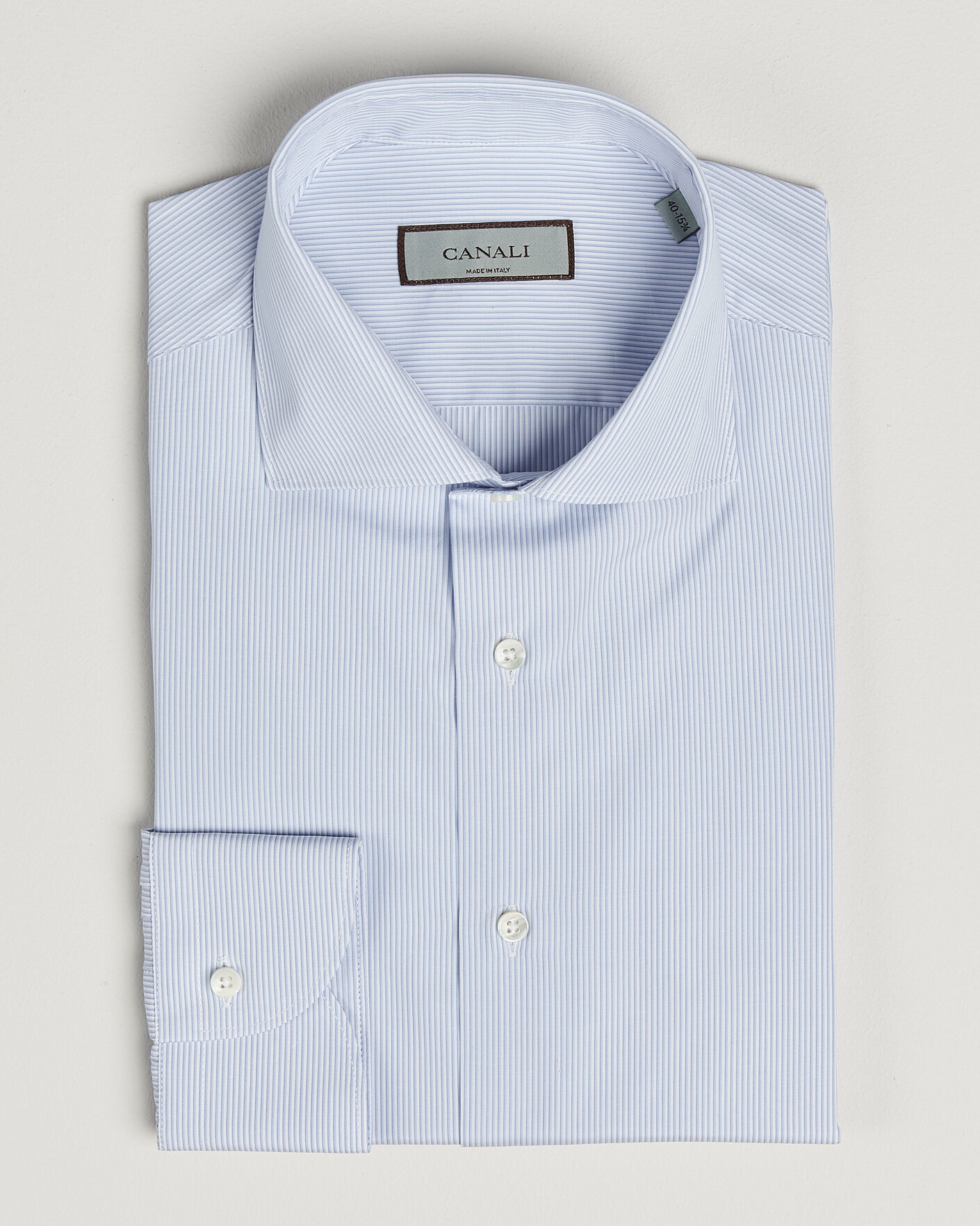 Homme | Chemises | Canali | Slim Fit Dress Shirt Light Blue Stripe