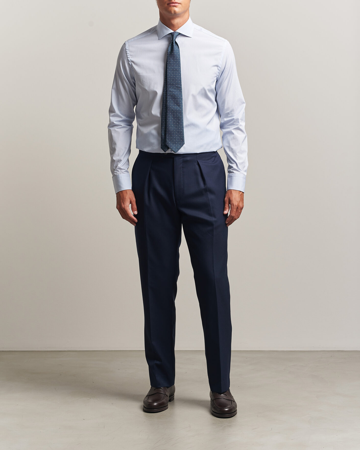 Homme | Chemises | Canali | Slim Fit Dress Shirt Light Blue Stripe