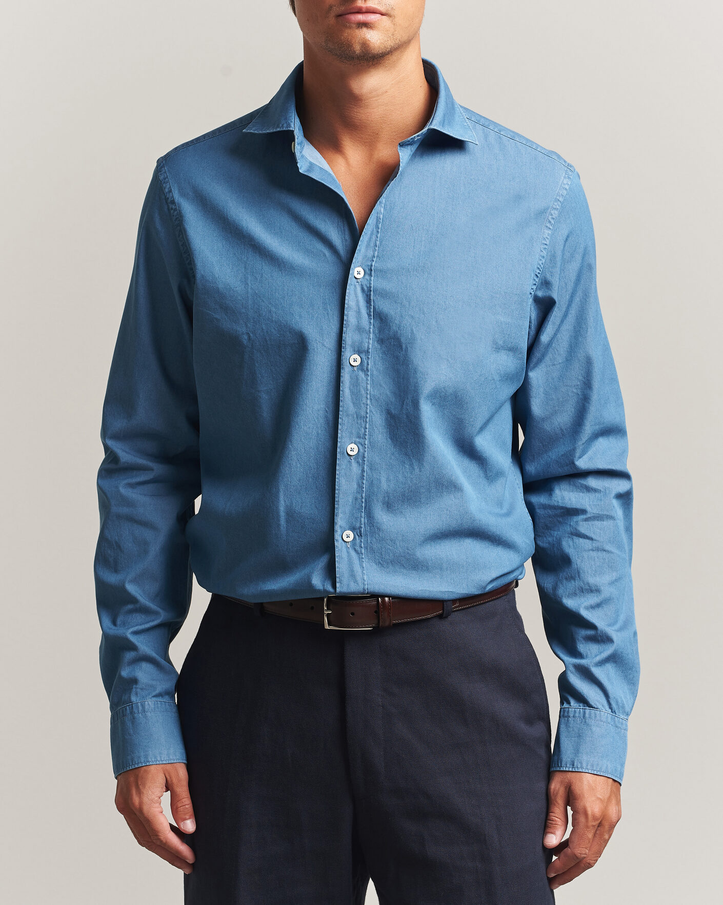 Homme | Chemises | Canali | Denim Shirt Stone Wash