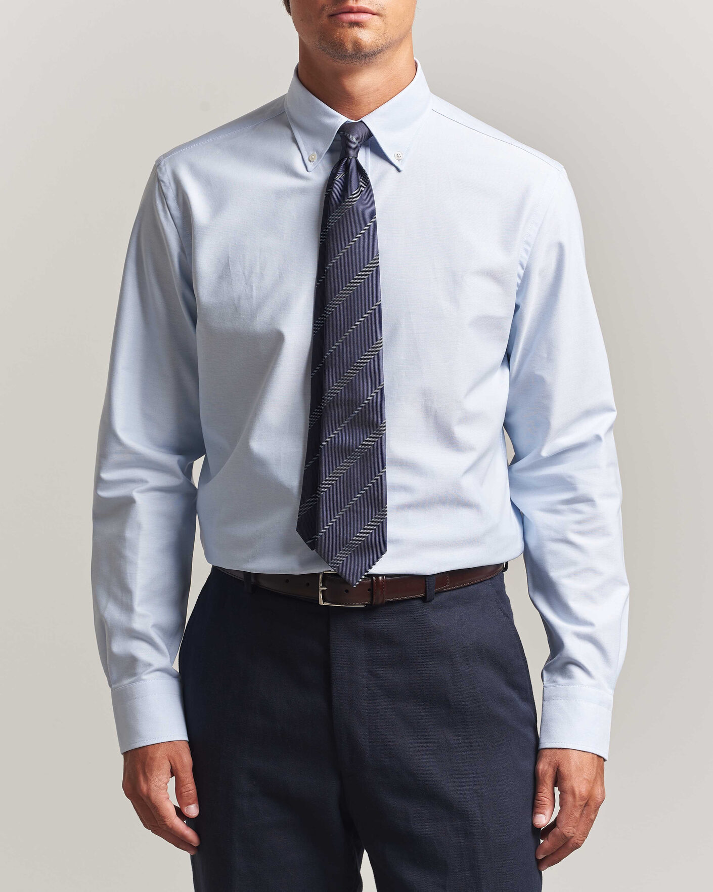 Homme | Chemises | Canali | Oxford Button Down Shirt Light Blue
