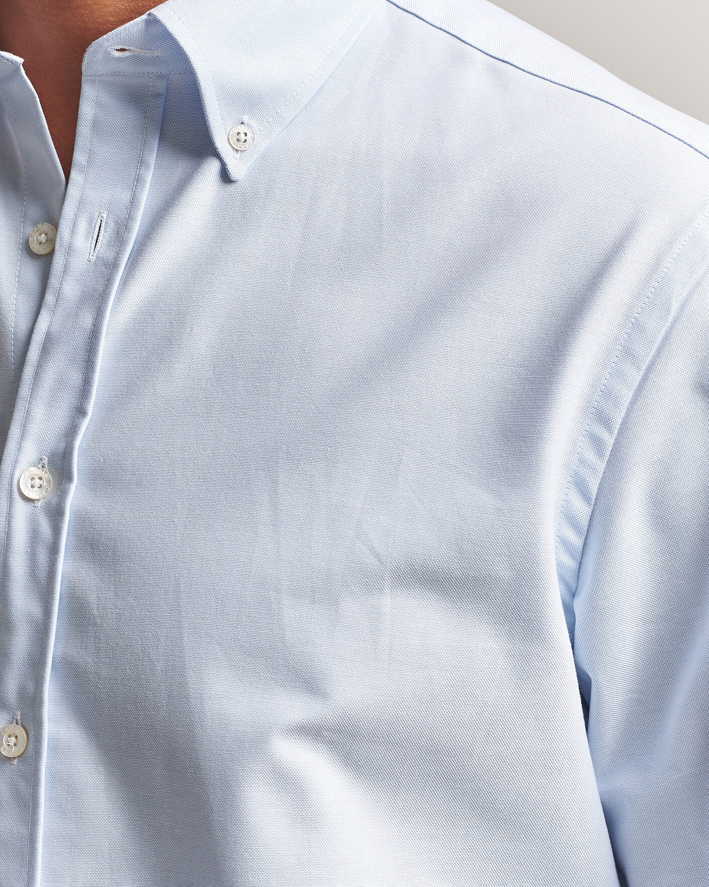 Homme | Chemises | Canali | Oxford Button Down Shirt Light Blue
