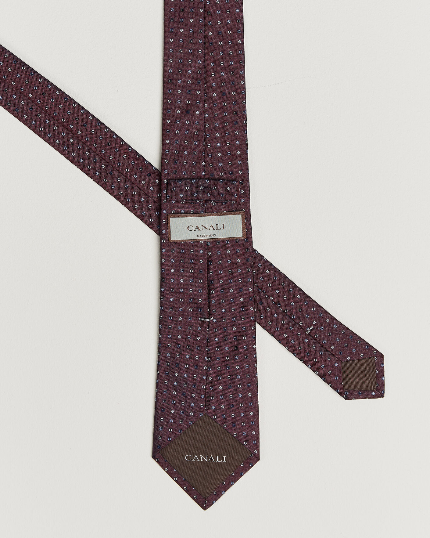 Homme | Cravates | Canali | Jacquard Silk Tie Burgundy