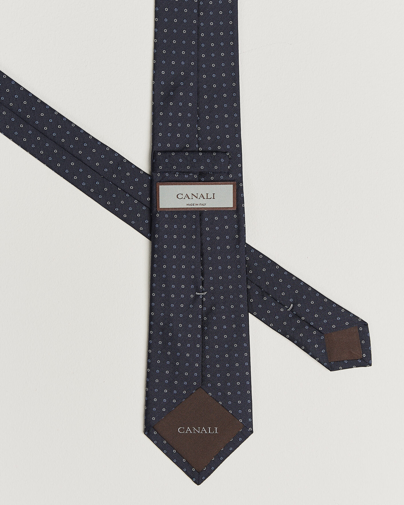 Homme | Cravates | Canali | Jacquard Silk Tie Navy