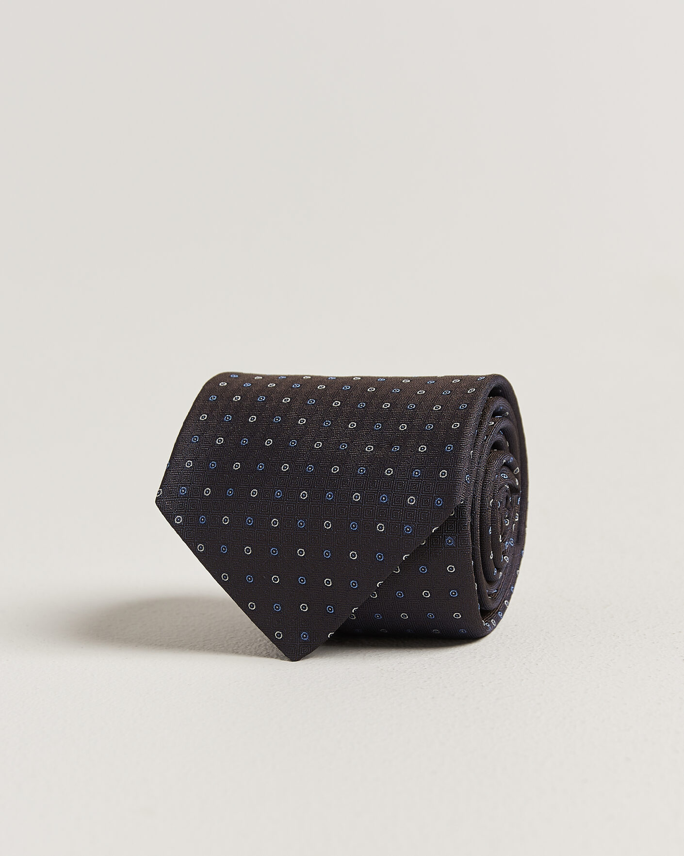 Homme | Cravates | Canali | Jacquard Silk Tie Dark Brown