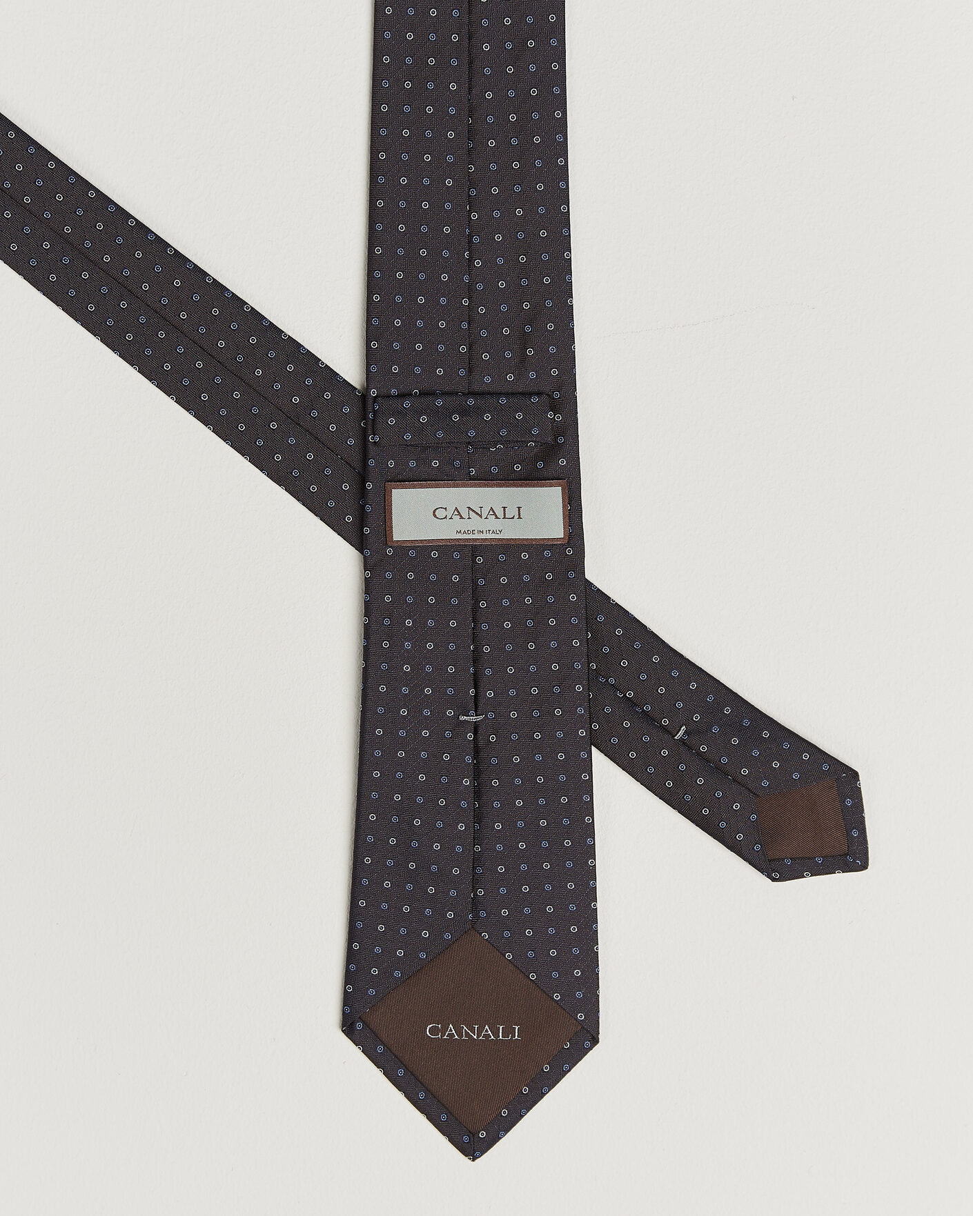 Homme | Cravates | Canali | Jacquard Silk Tie Dark Brown
