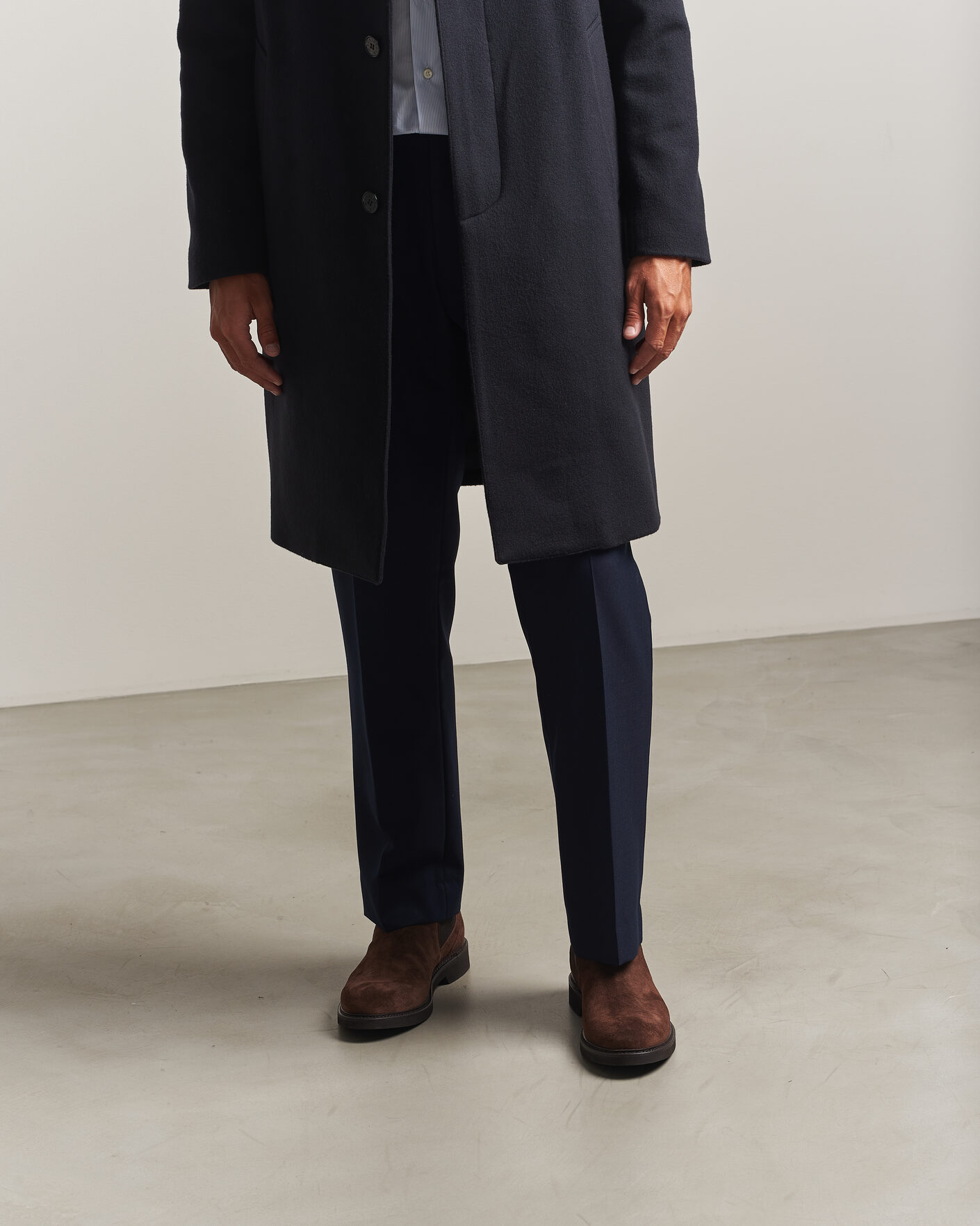 Homme | Bottes | Canali | Chelsea Boots Dark Brown Suede