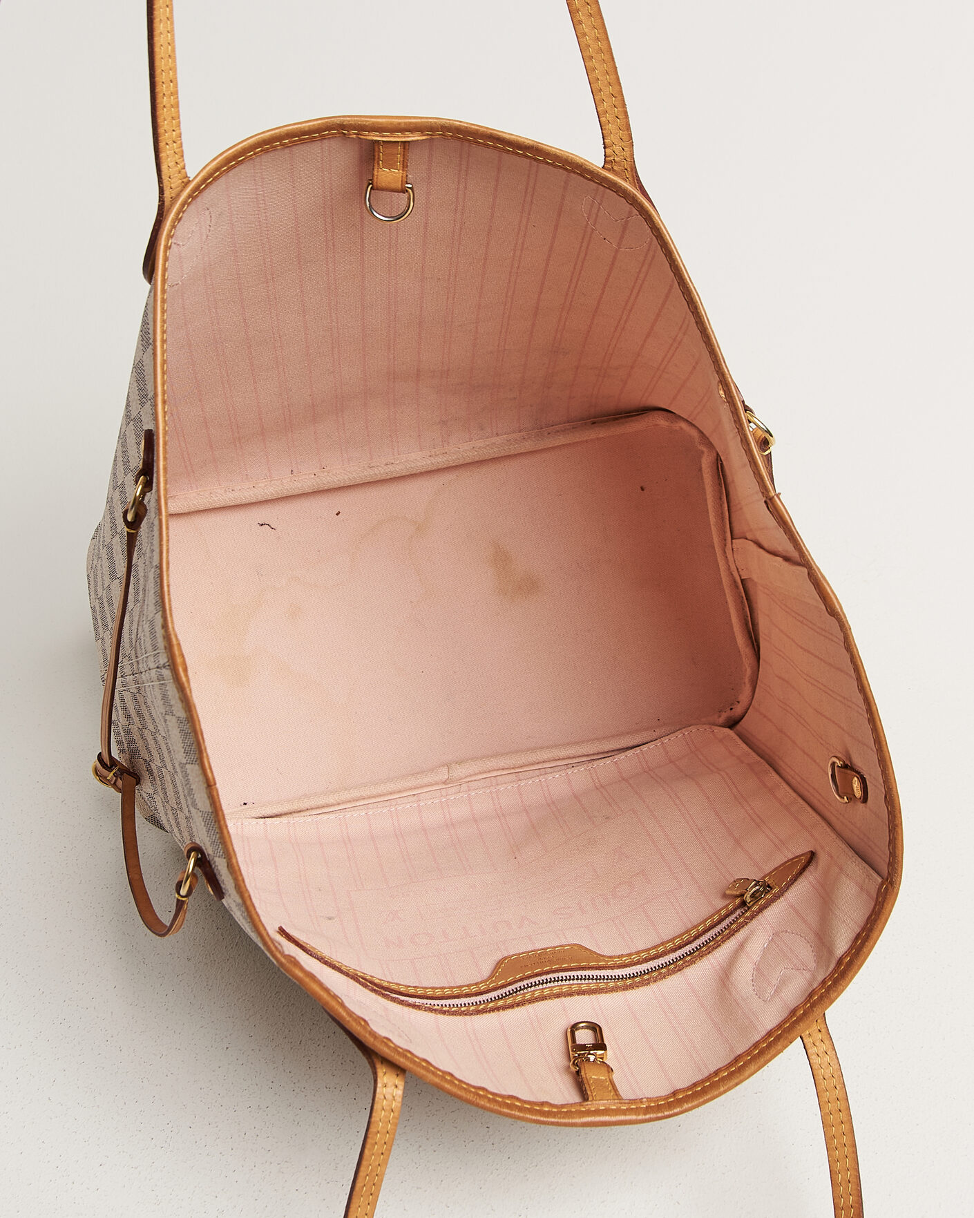 Homme | Pre-Owned & Vintage Bags | Louis Vuitton Pre-Owned | Neverfull MM Damier Azur