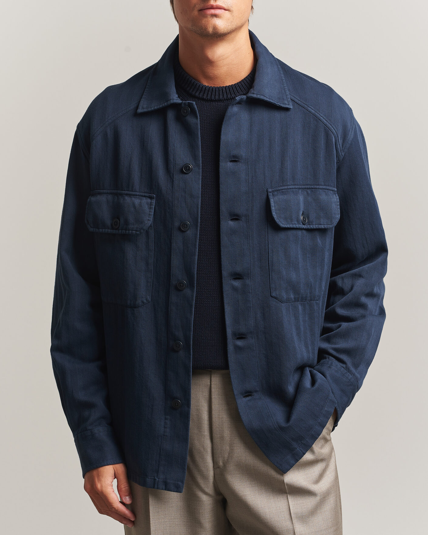 Homme | Chemises | Ralph Lauren Purple Label | Long Sleeve Shirt Racing Navy