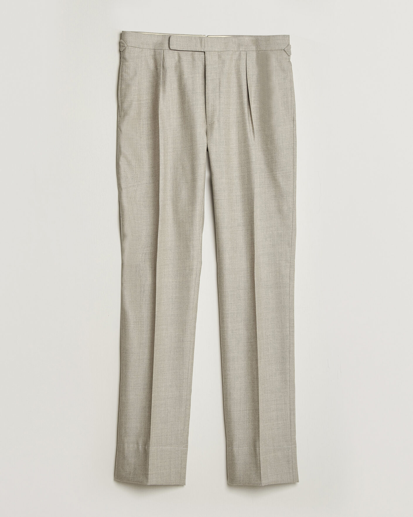Homme | Pantalons | Ralph Lauren Purple Label | Gregory Pleated Flannel Trousers Pearl Grey