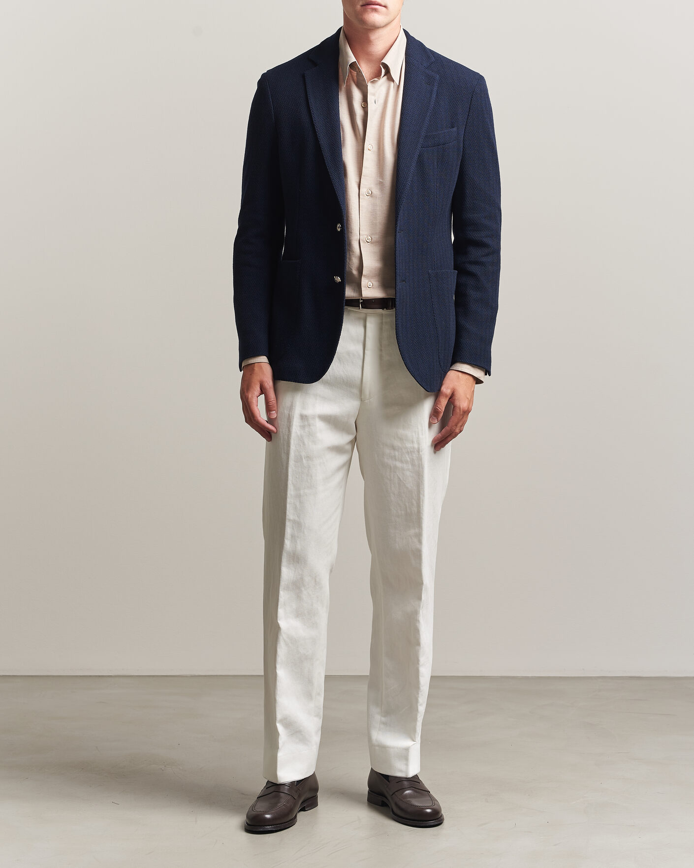 Homme | Blazers | Ralph Lauren Purple Label | Cashmere/Silk Herringbone Blazer Navy