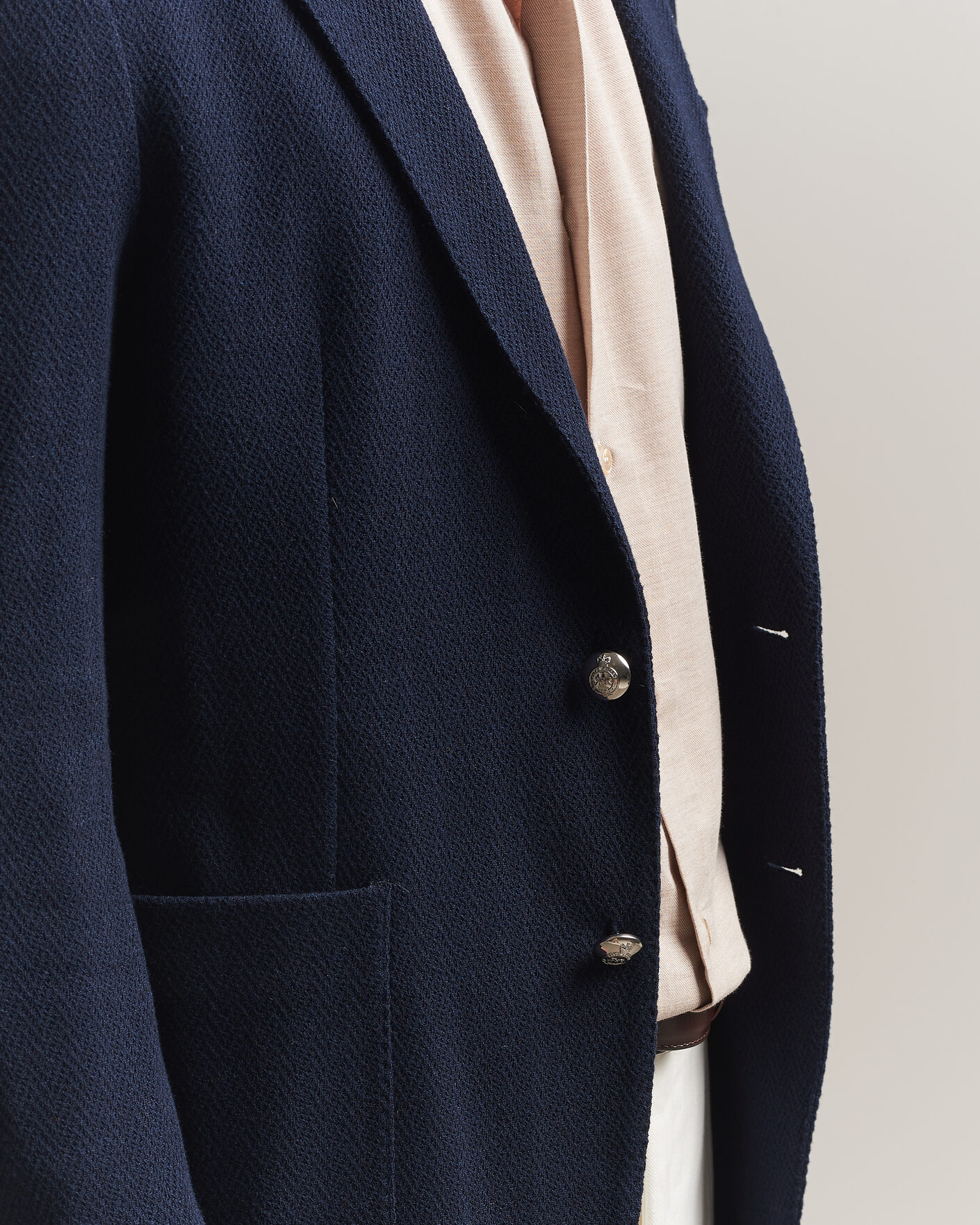 Homme | Blazers | Ralph Lauren Purple Label | Cashmere/Silk Herringbone Blazer Navy