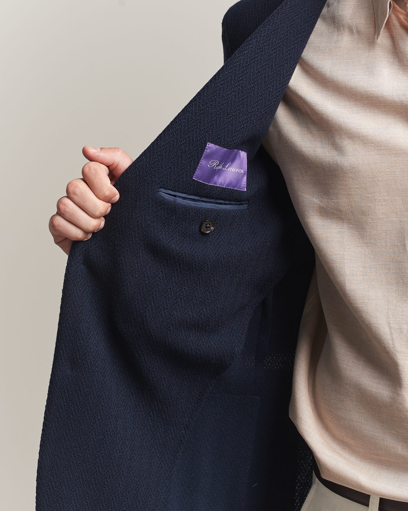 Homme | Blazers | Ralph Lauren Purple Label | Cashmere/Silk Herringbone Blazer Navy
