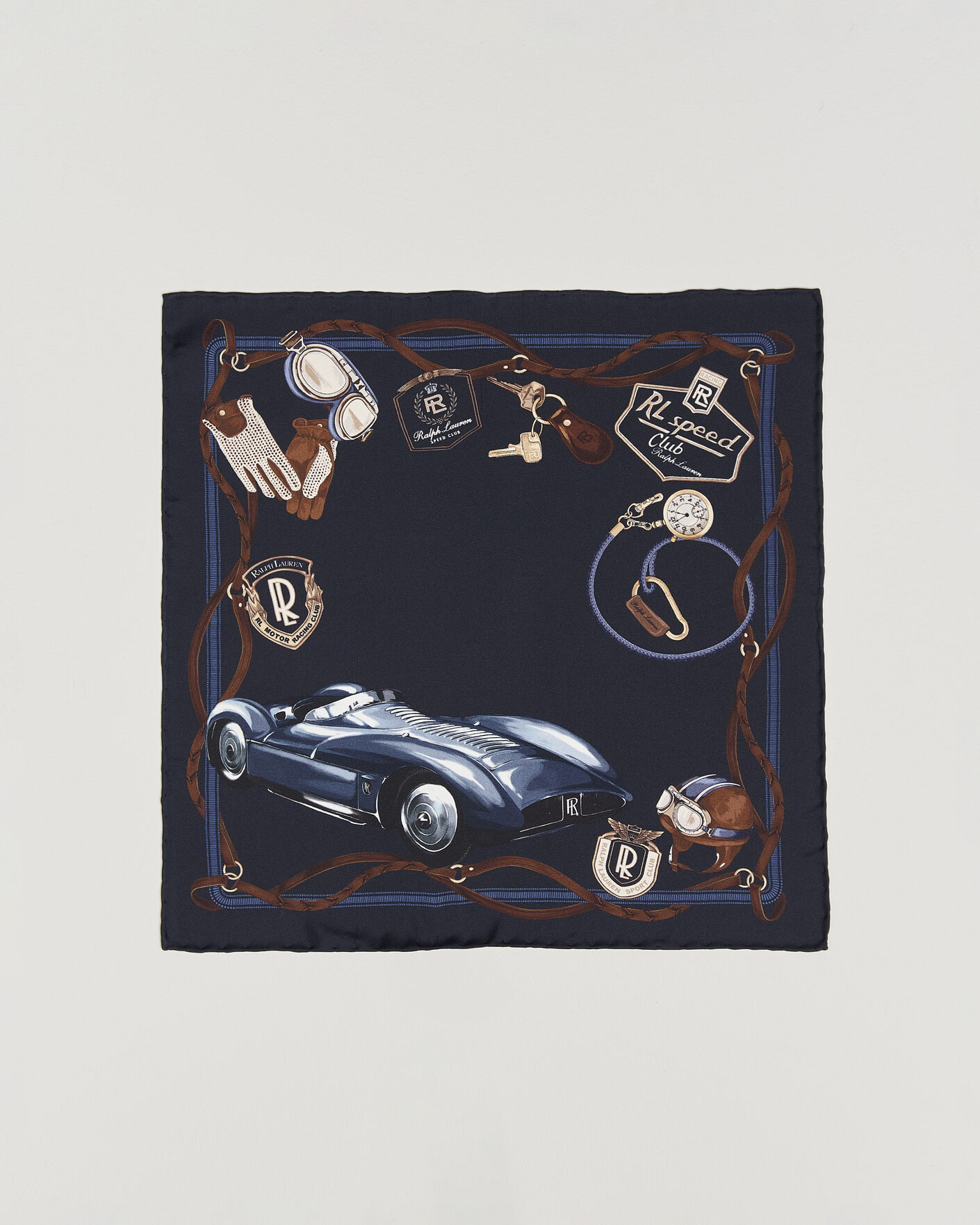 Homme | Pochettes De Costume | Ralph Lauren Purple Label | Speed Club Silk Pocket Square Navy