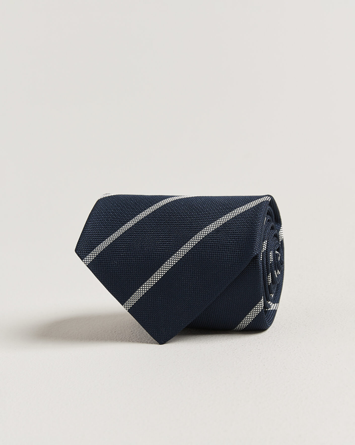 Homme | Cravates | Ralph Lauren Purple Label | Regimental Stripe Silk Tie Navy/Silver