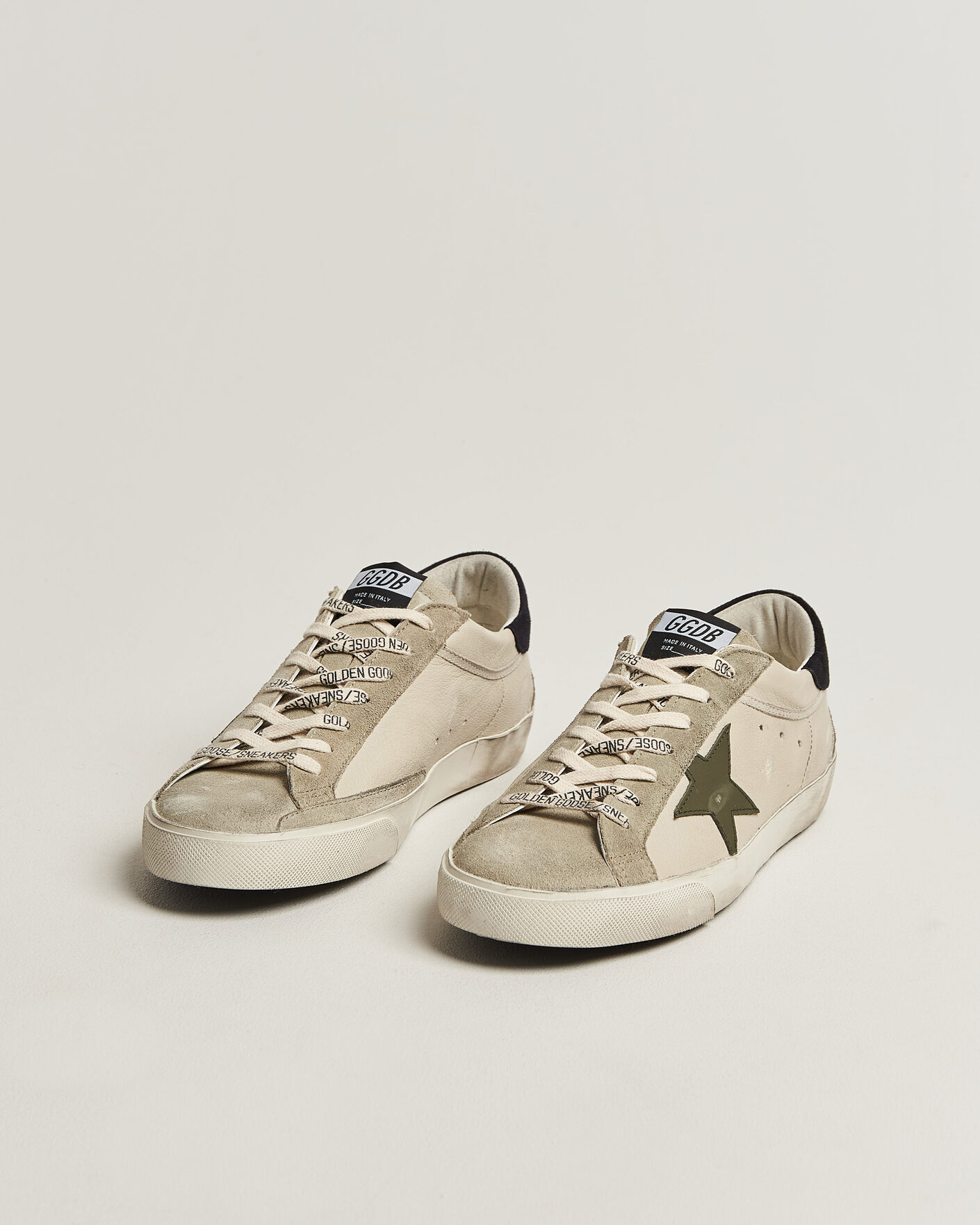 Homme | Baskets | Golden Goose | Super-Star Sneakers Cream/Grey