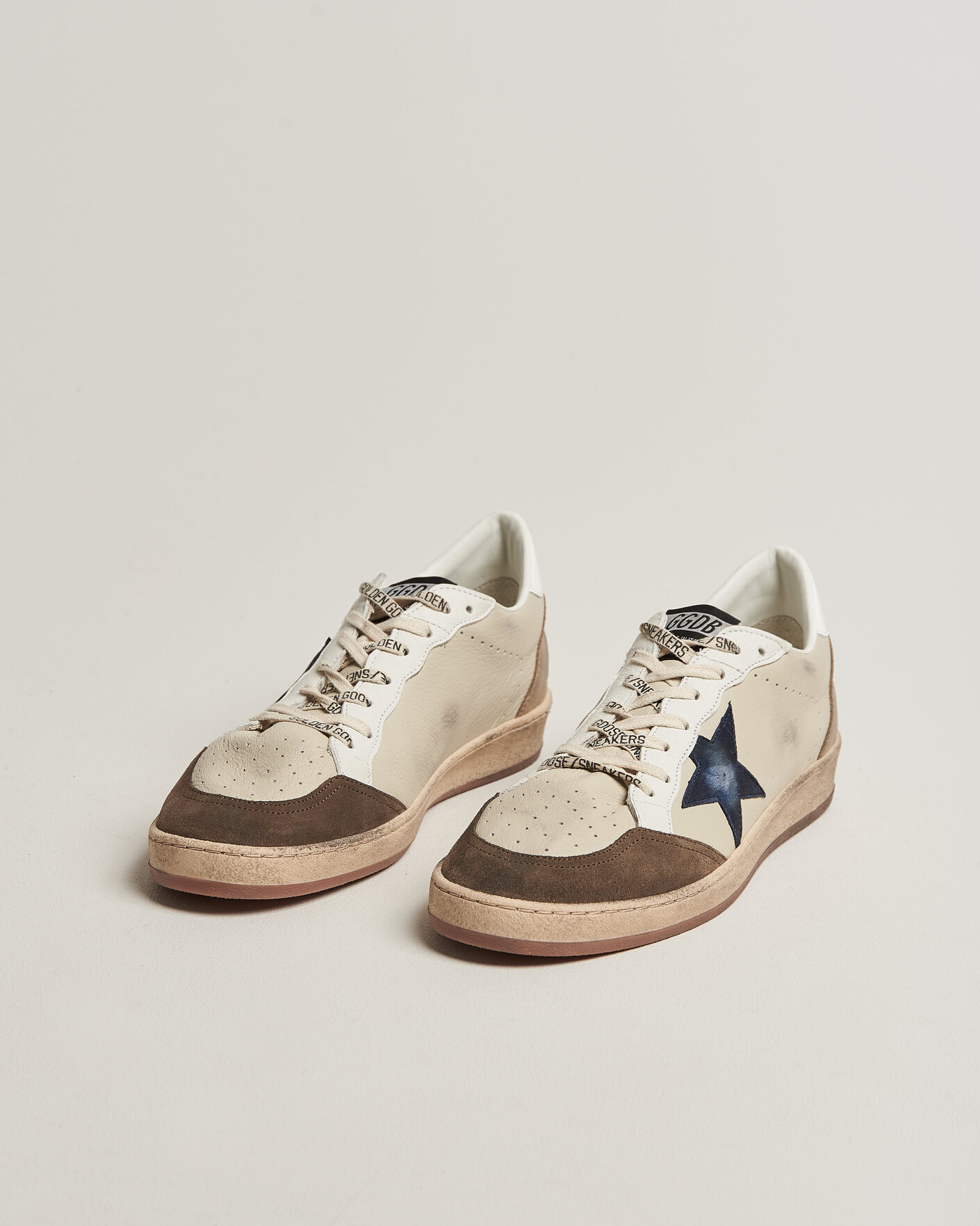 Homme | Baskets | Golden Goose | Ball Star Sneakers Cream/Grey