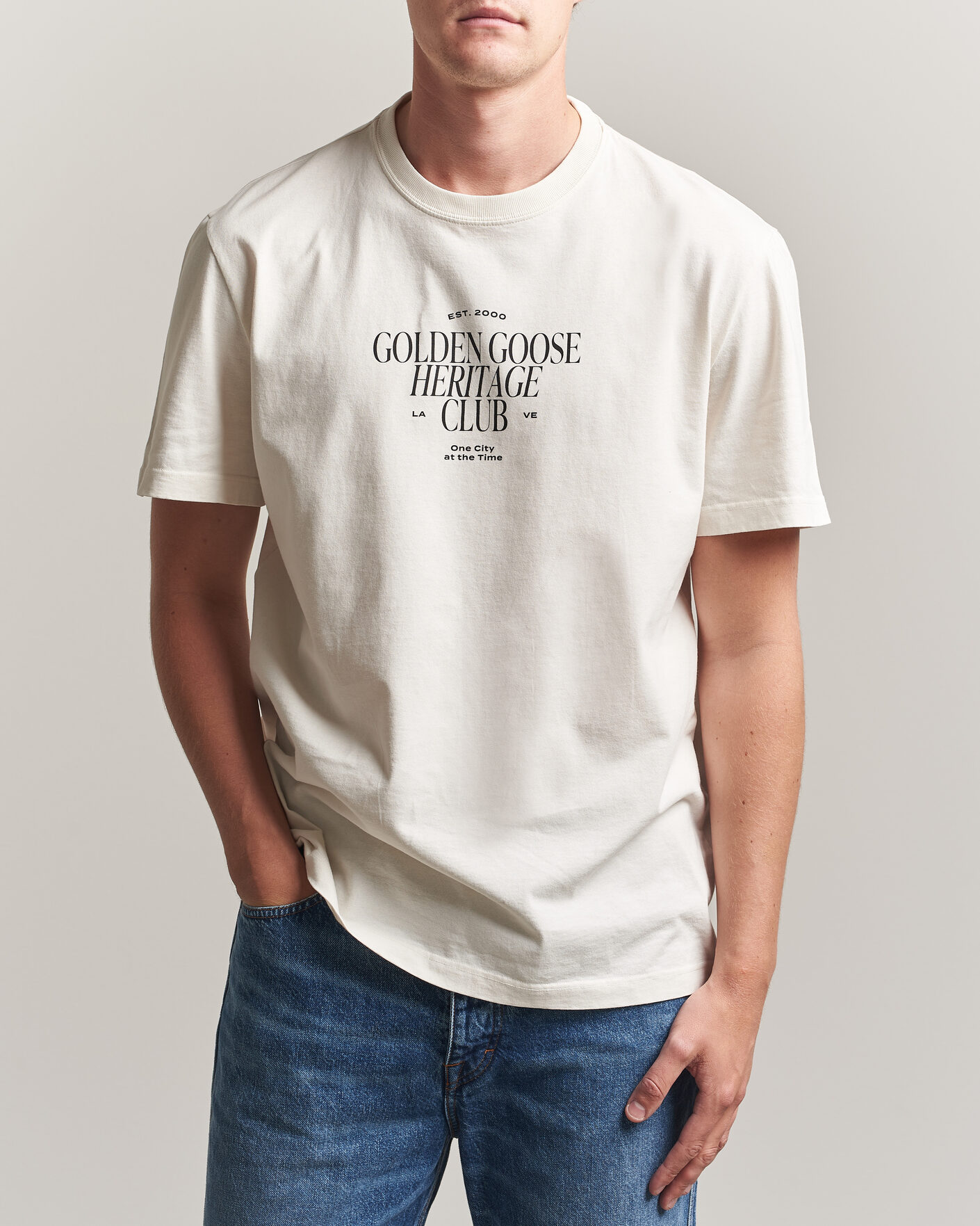Homme | T-shirts | Golden Goose | Journey Print T-Shirt Heritage White
