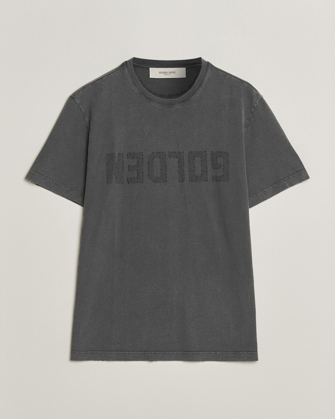 Homme | T-shirts | Golden Goose | Distressed Cotton T-Shirt Anthracite