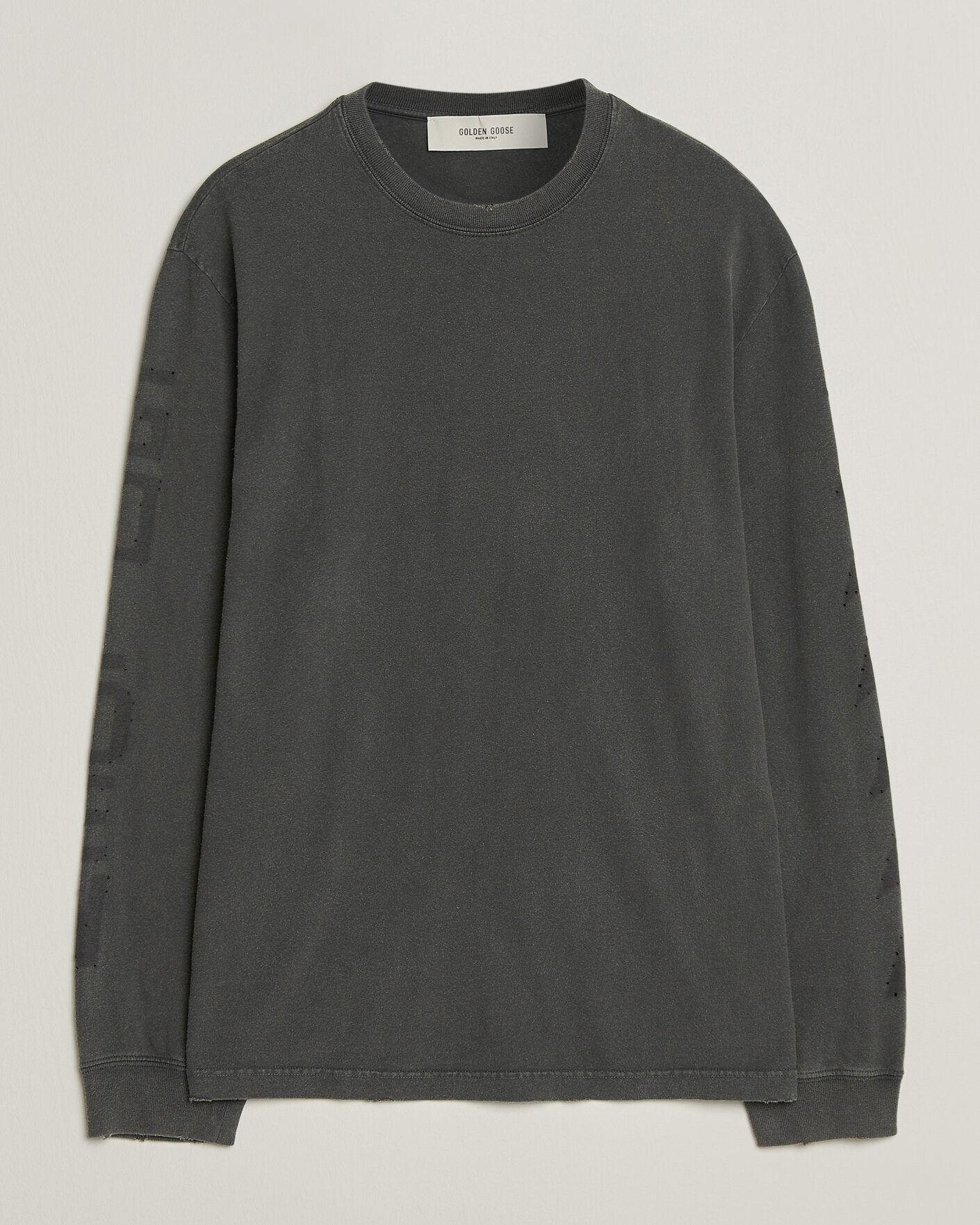 Homme | Pulls Et Tricots | Golden Goose | Long Sleeve Garment Dyed T-Shirt Anthracite