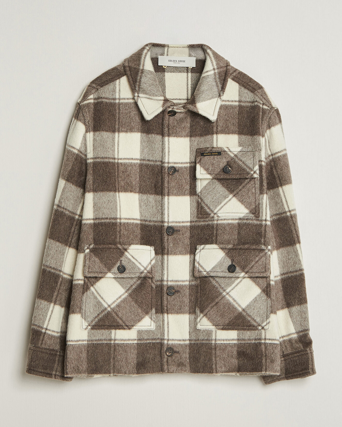 Homme | Manteaux Et Vestes | Golden Goose | Wool/Mohair Work Jacket Brown/White