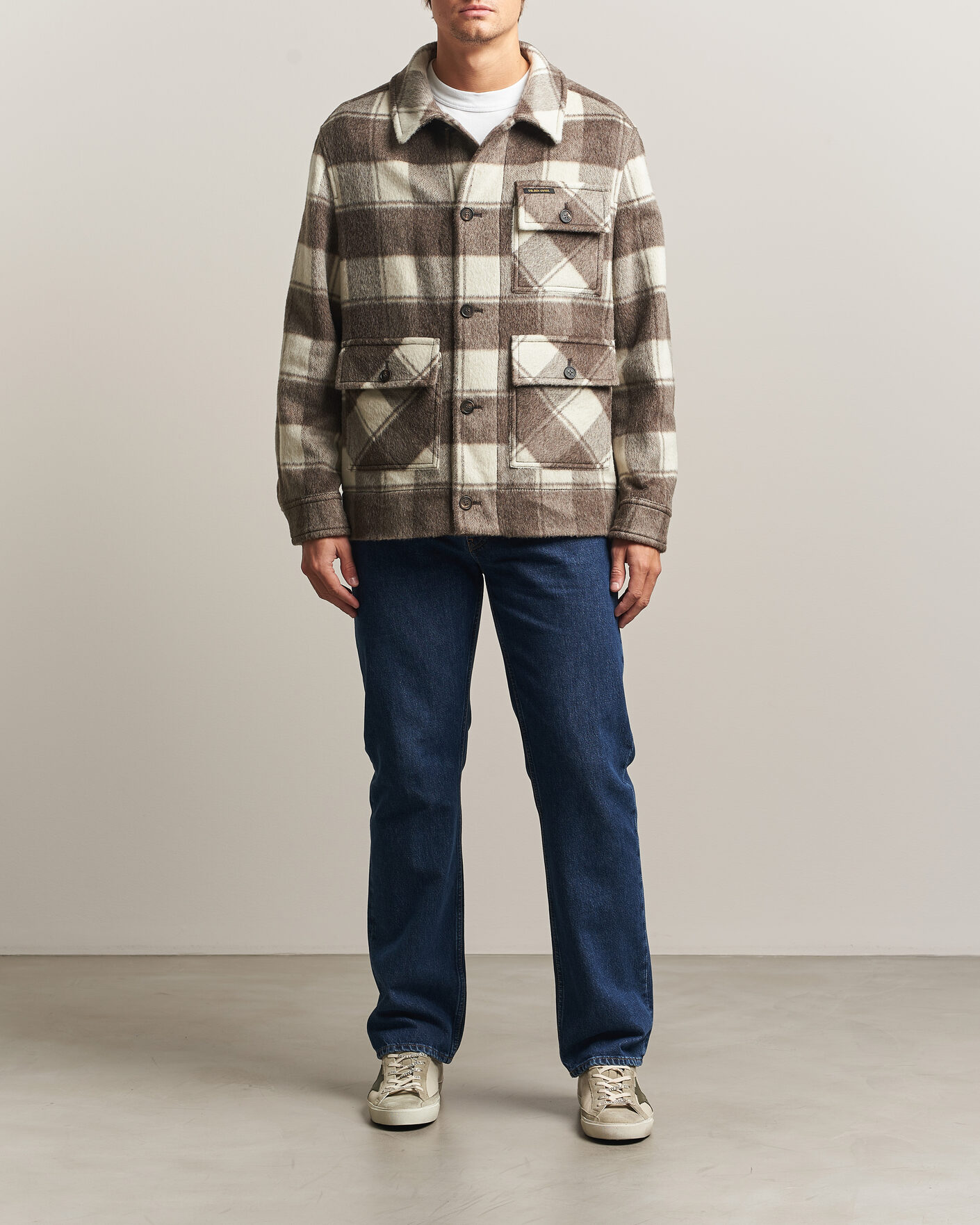 Homme | Manteaux Et Vestes | Golden Goose | Wool/Mohair Work Jacket Brown/White