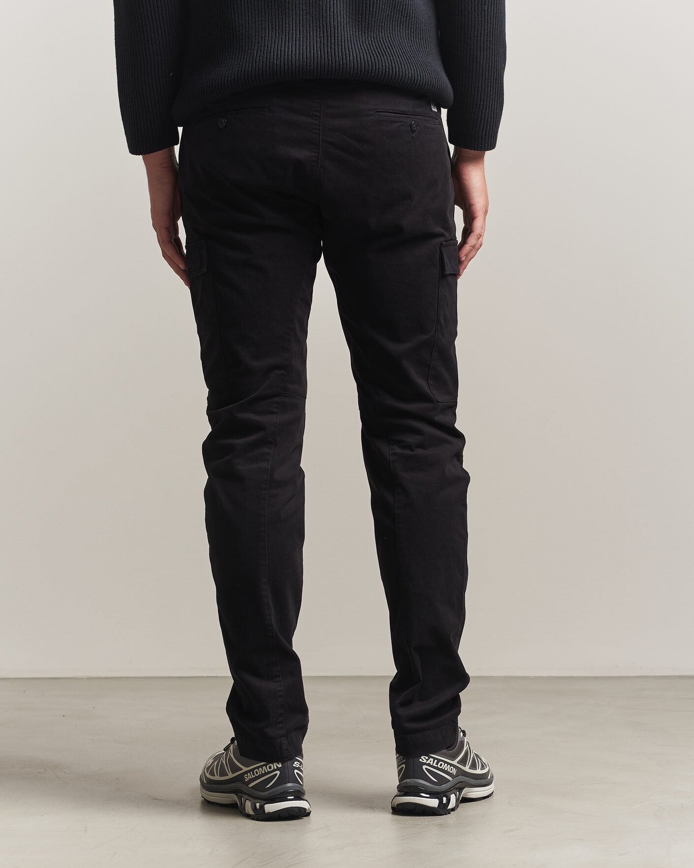Homme | Pantalons | C.P. Company | Stretch Satin Lens Cargo Pants Black